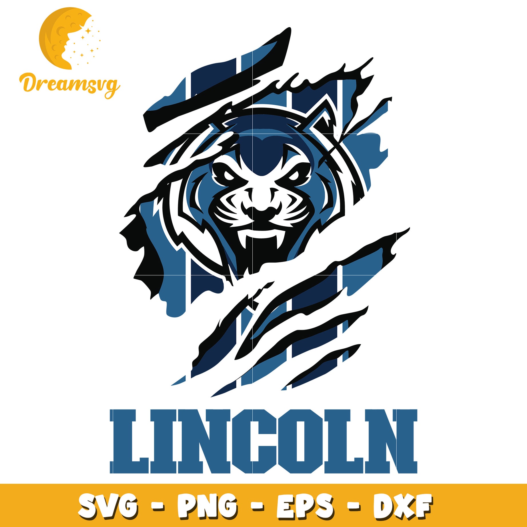 Lincoln Tiger SVG Cut File