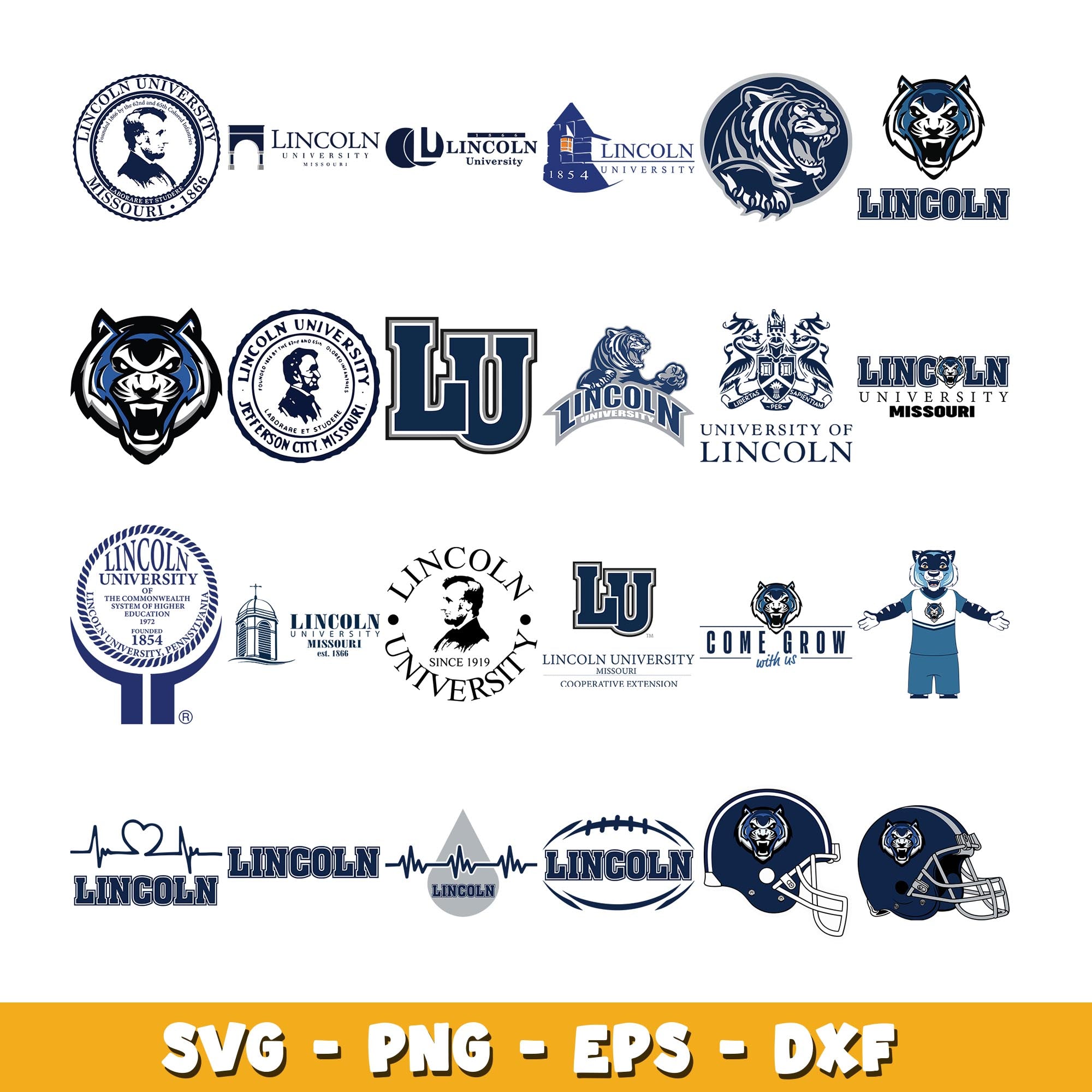 Lincoln University Bundle svg, Lincoln University logo svg, ncaa svg ...