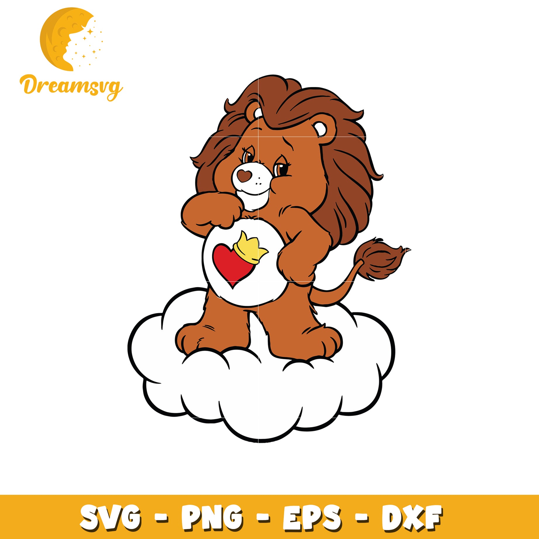 Lion Care Bear SVG PNG EPS DXF Cut File