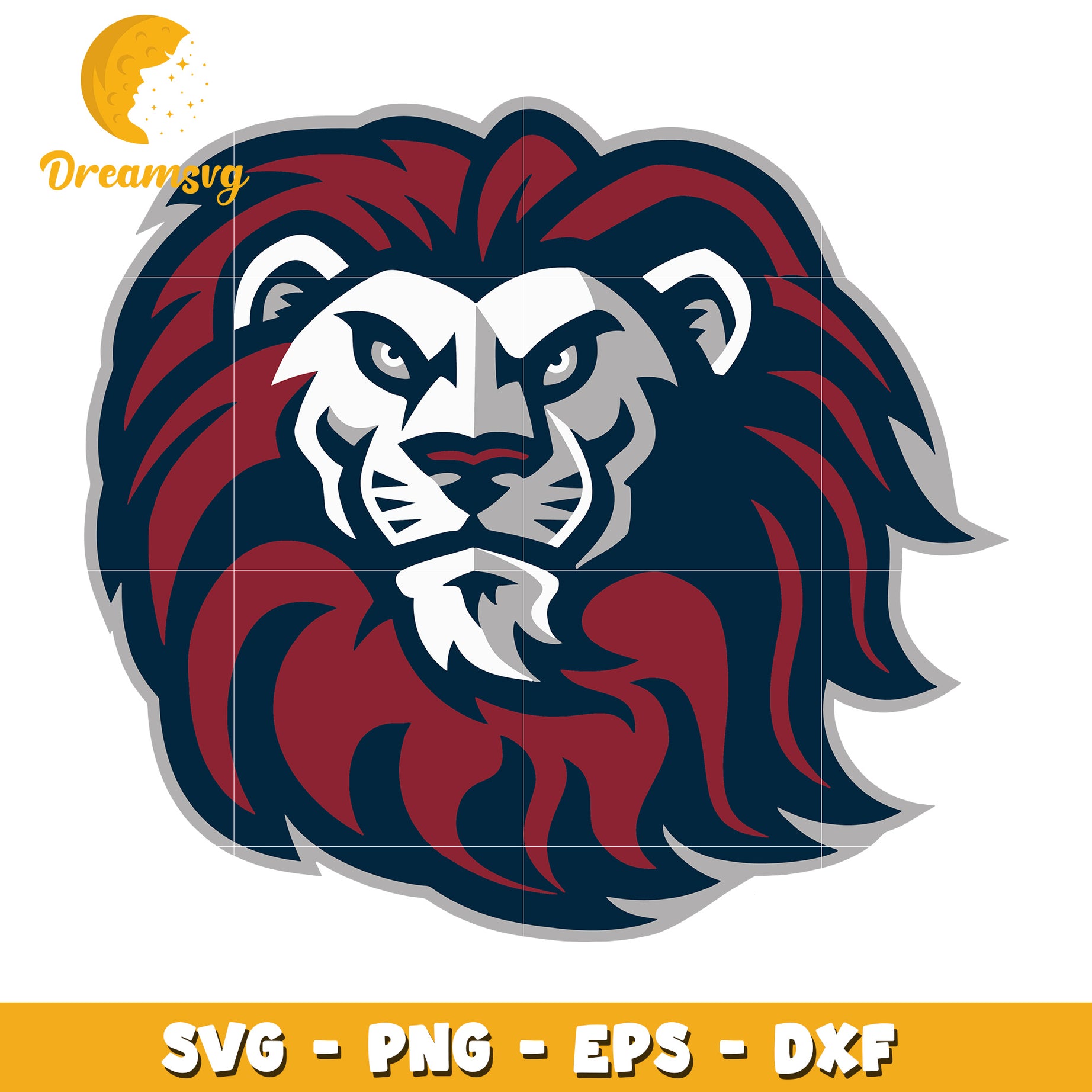 Lion Head Mascot SVG PNG EPS DXF