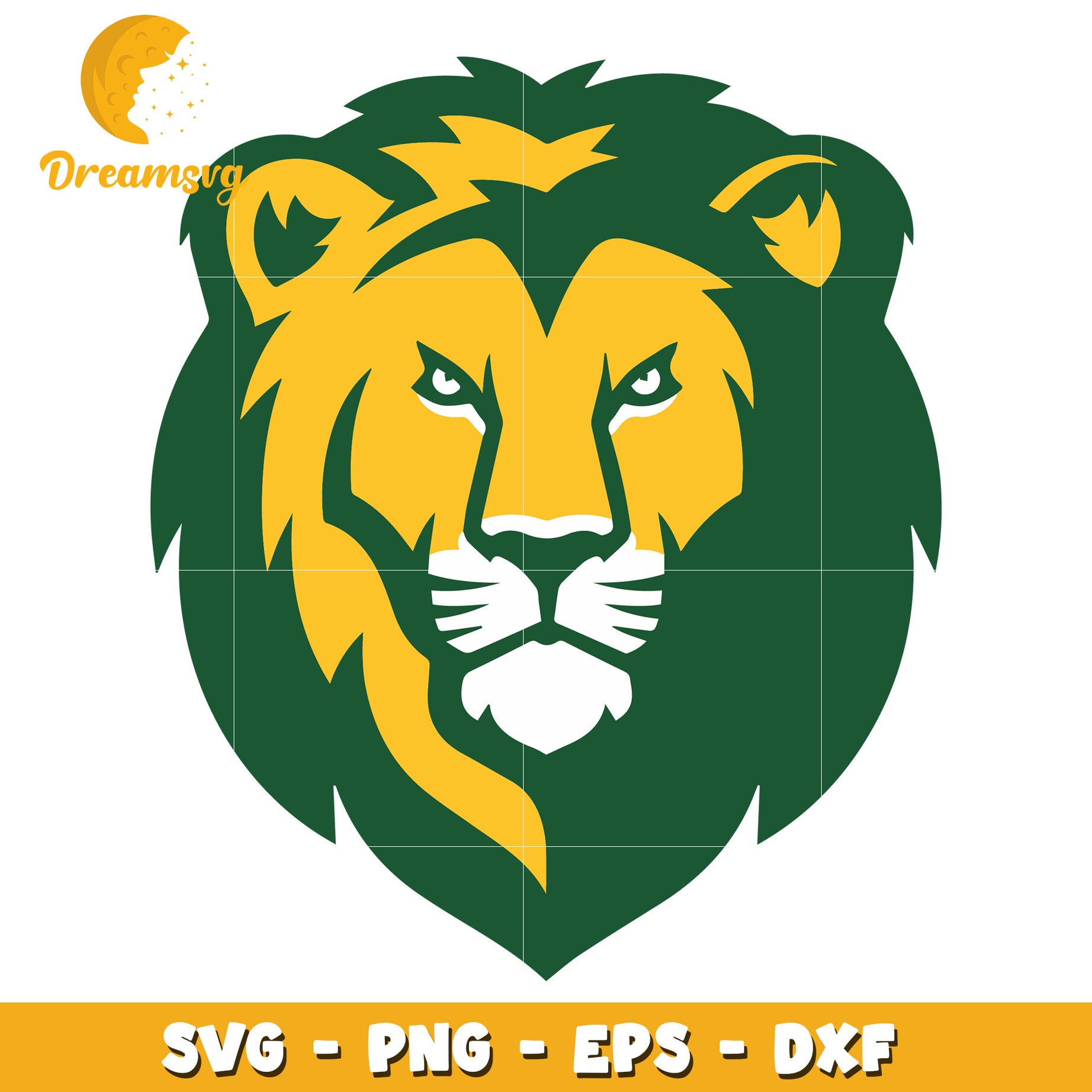 Lion Head SVG PNG EPS DXF Cut File