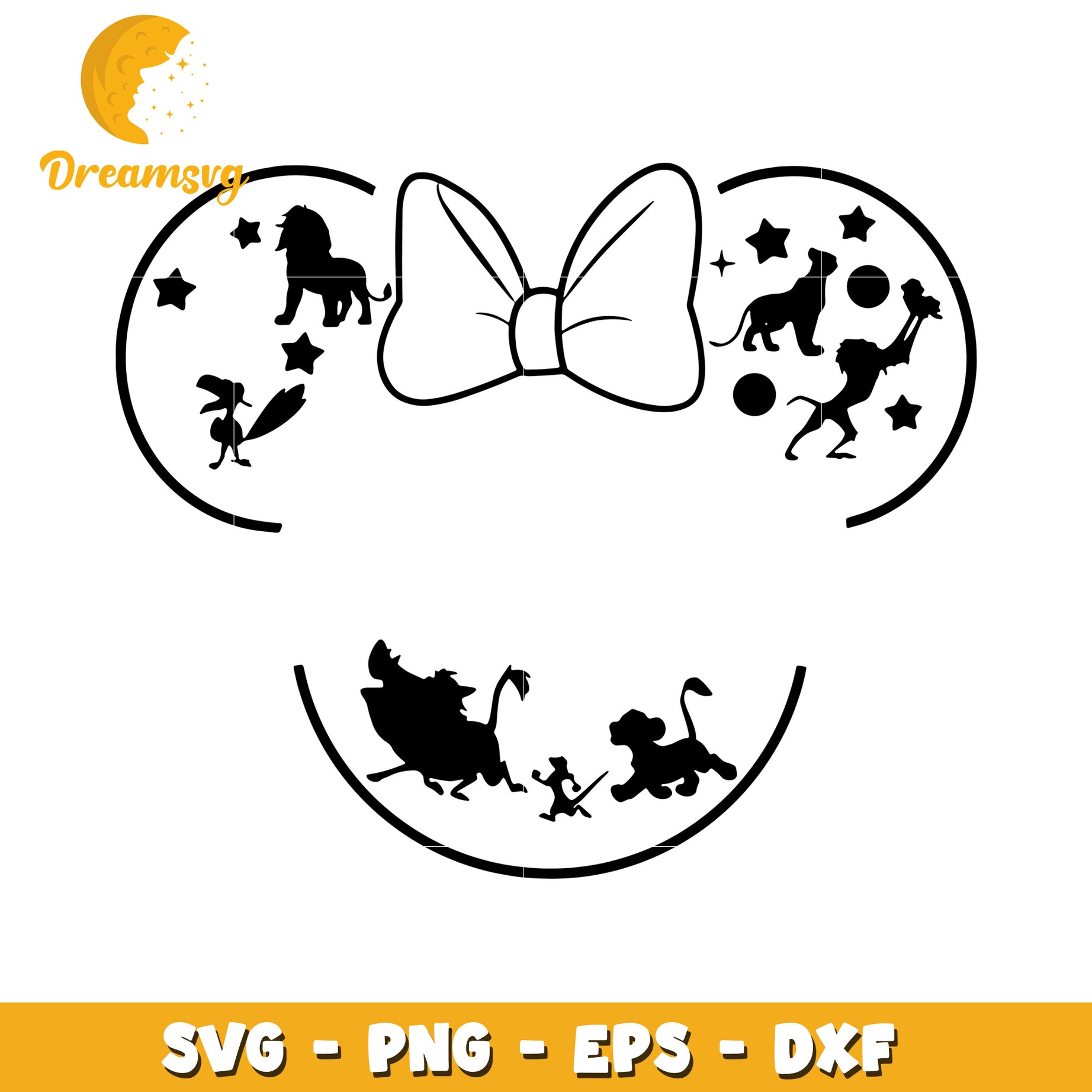 Lion King Minnie Ears SVG Cut File