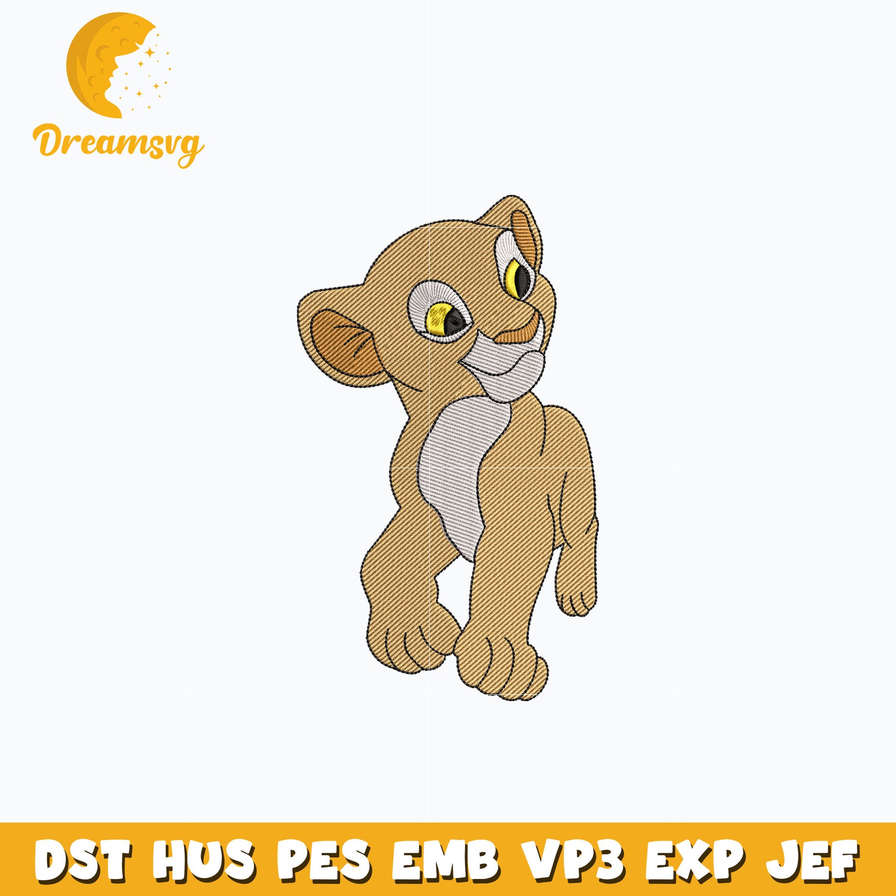 Simba disney embroidery design – DreamSVG Store