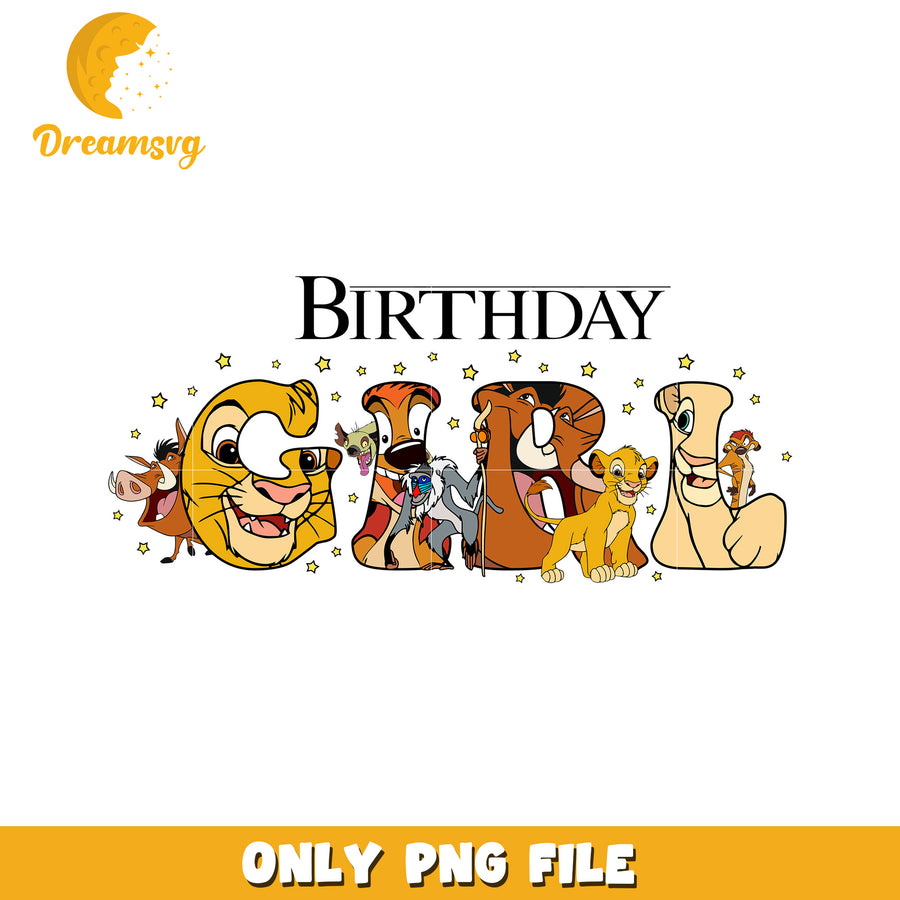 Lion king birthday girl png, simba birthday girl png, nala birthday png