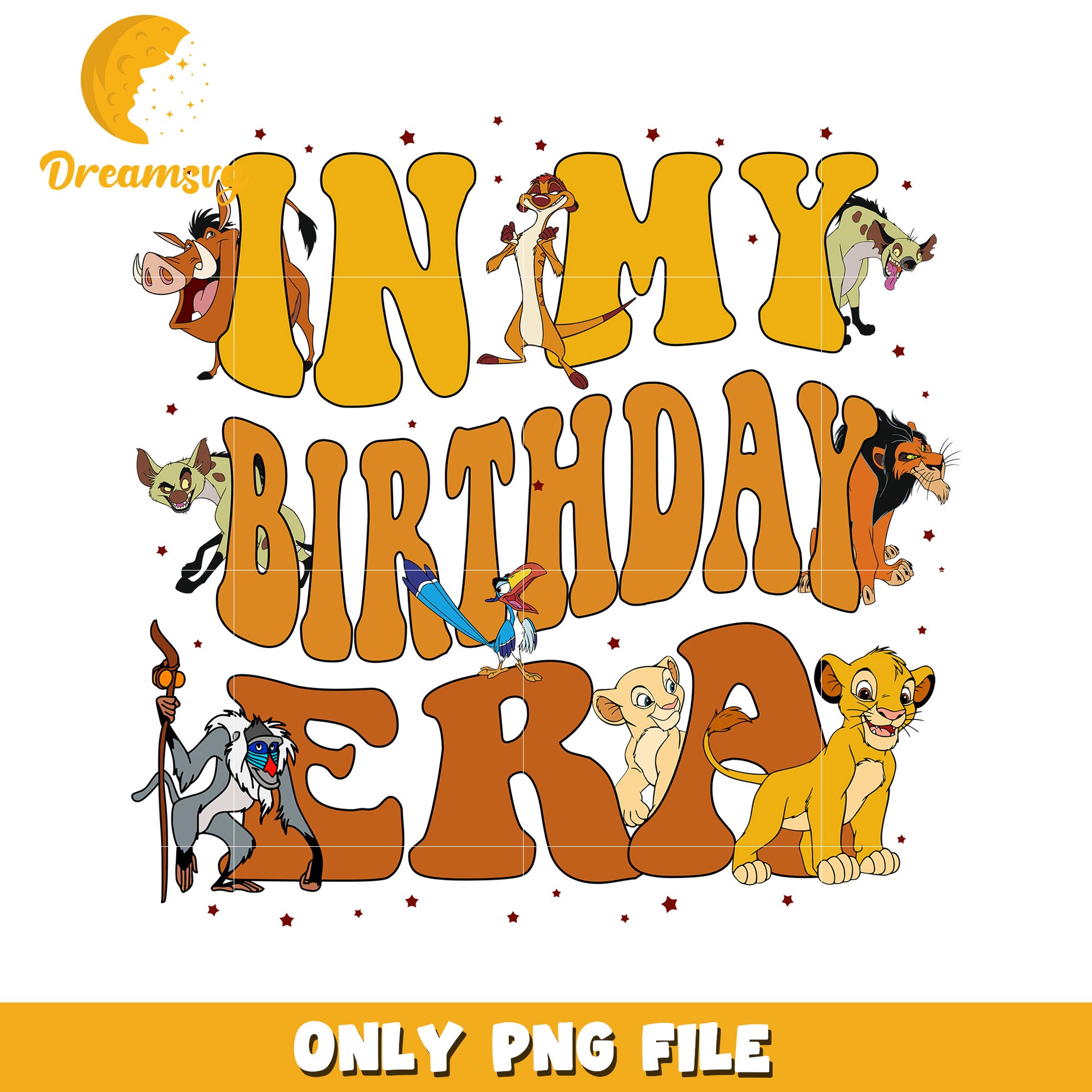 Lion king in my birthday era png, simba birthday png, disney lion king png