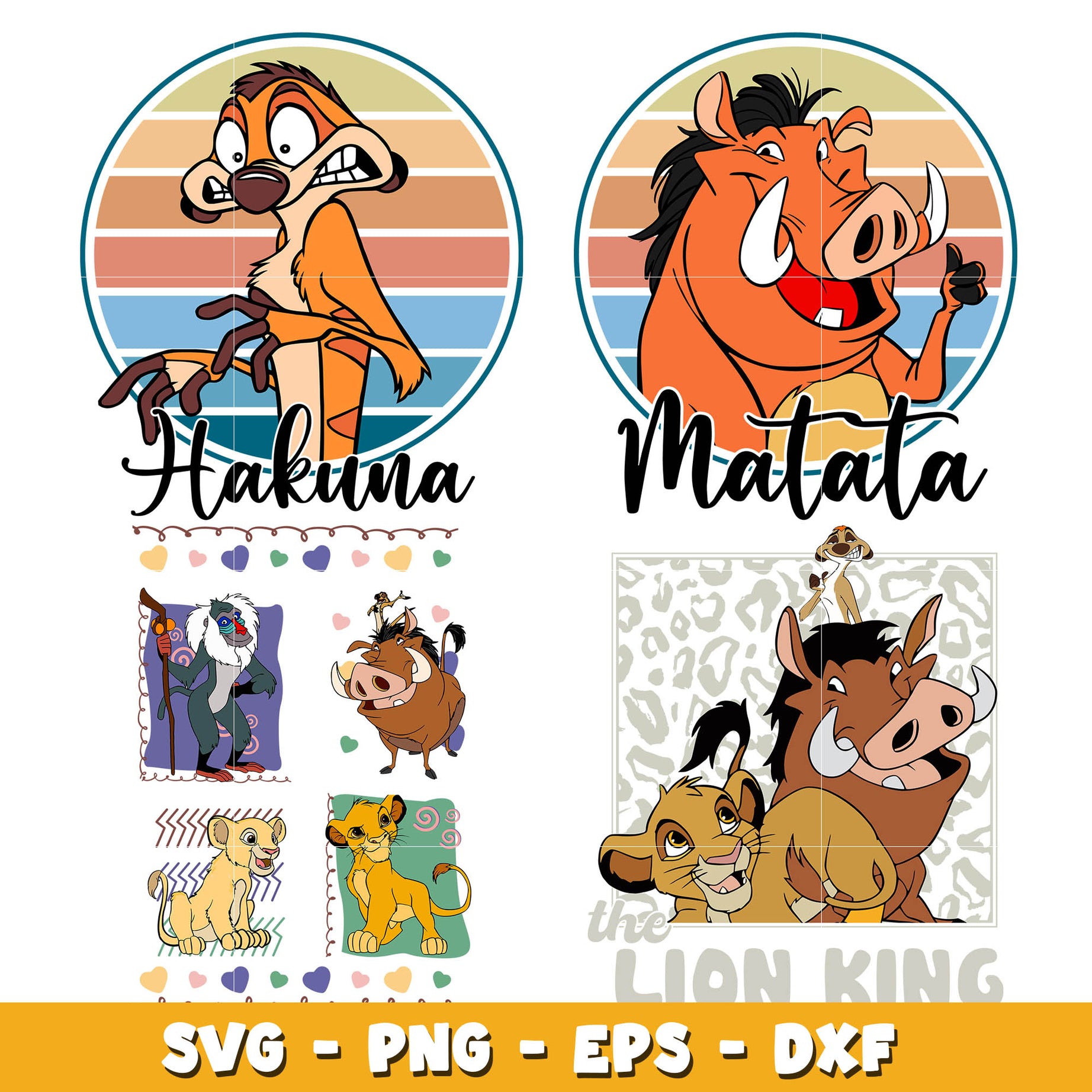 Disney Lion king movie bundle svg, Disney cartoon svg, Digital download 