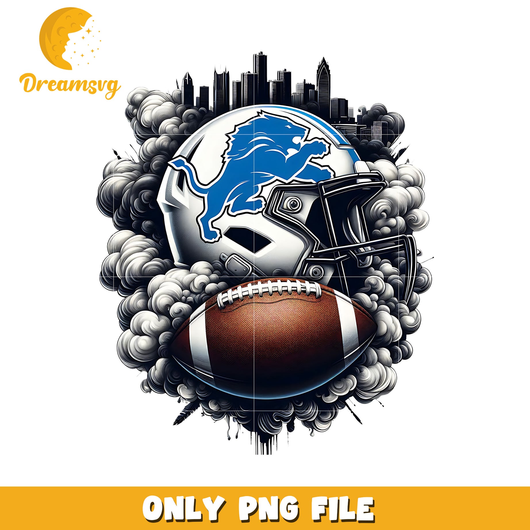 Lions helmet and ball png, nfl mvp png, nfl helmet png