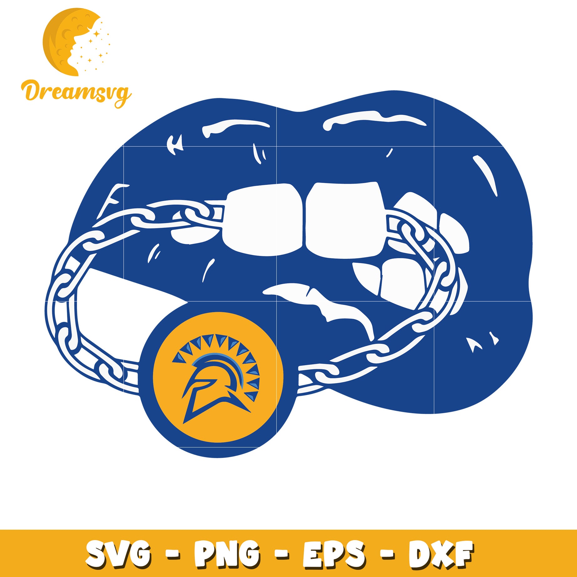 Lips Chain Spartan Helmet SVG PNG EPS DXF