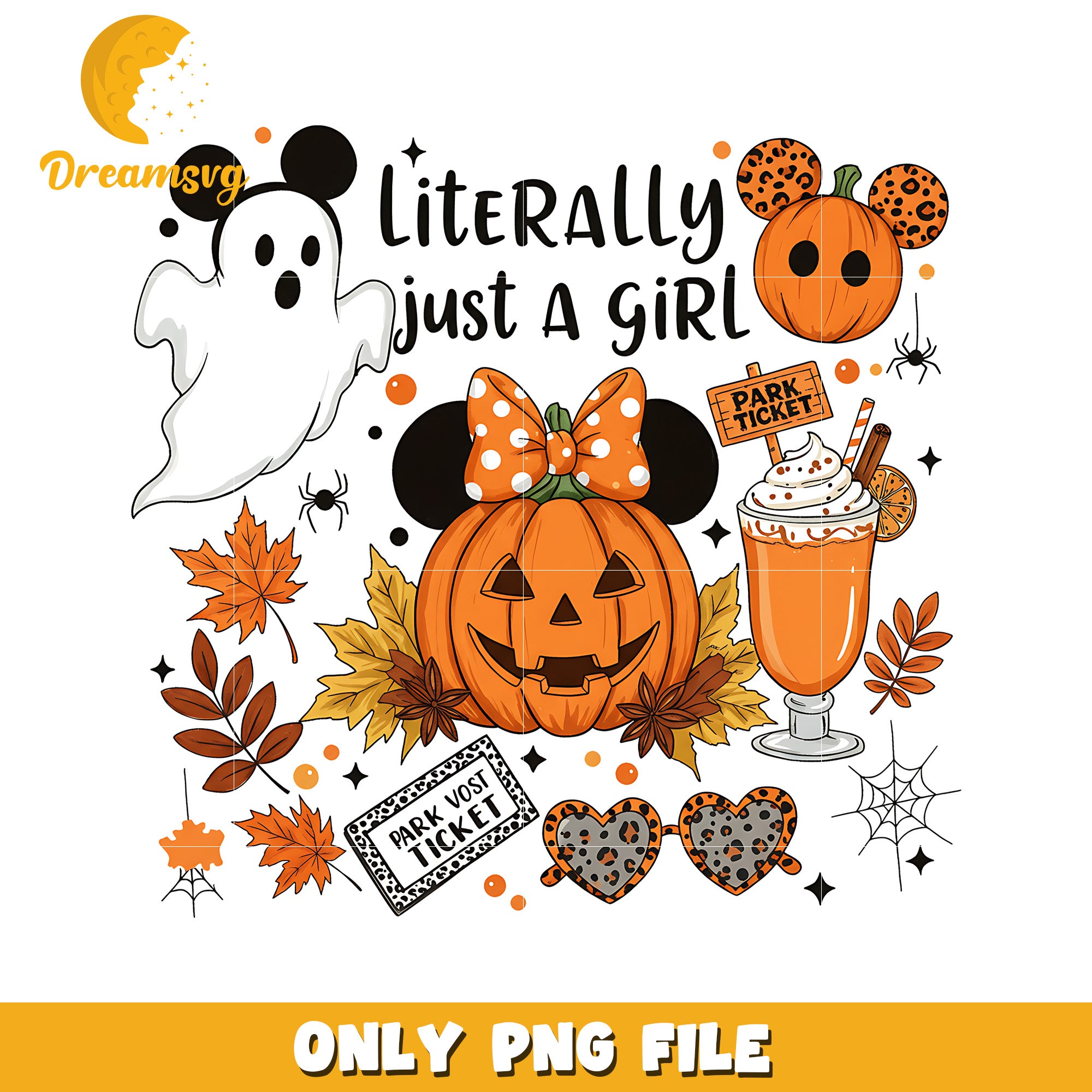 Literally just a girl design png, halloween cartoons png, spirit halloween png