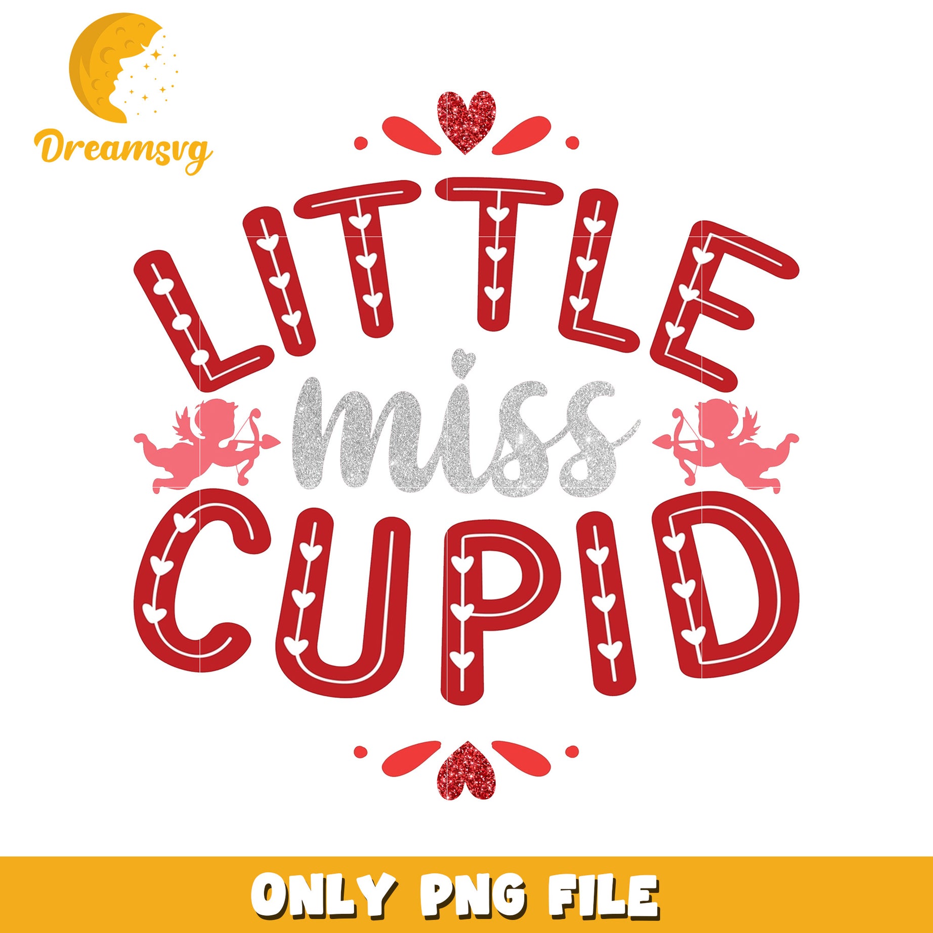 Little Miss Cupid PNG Design