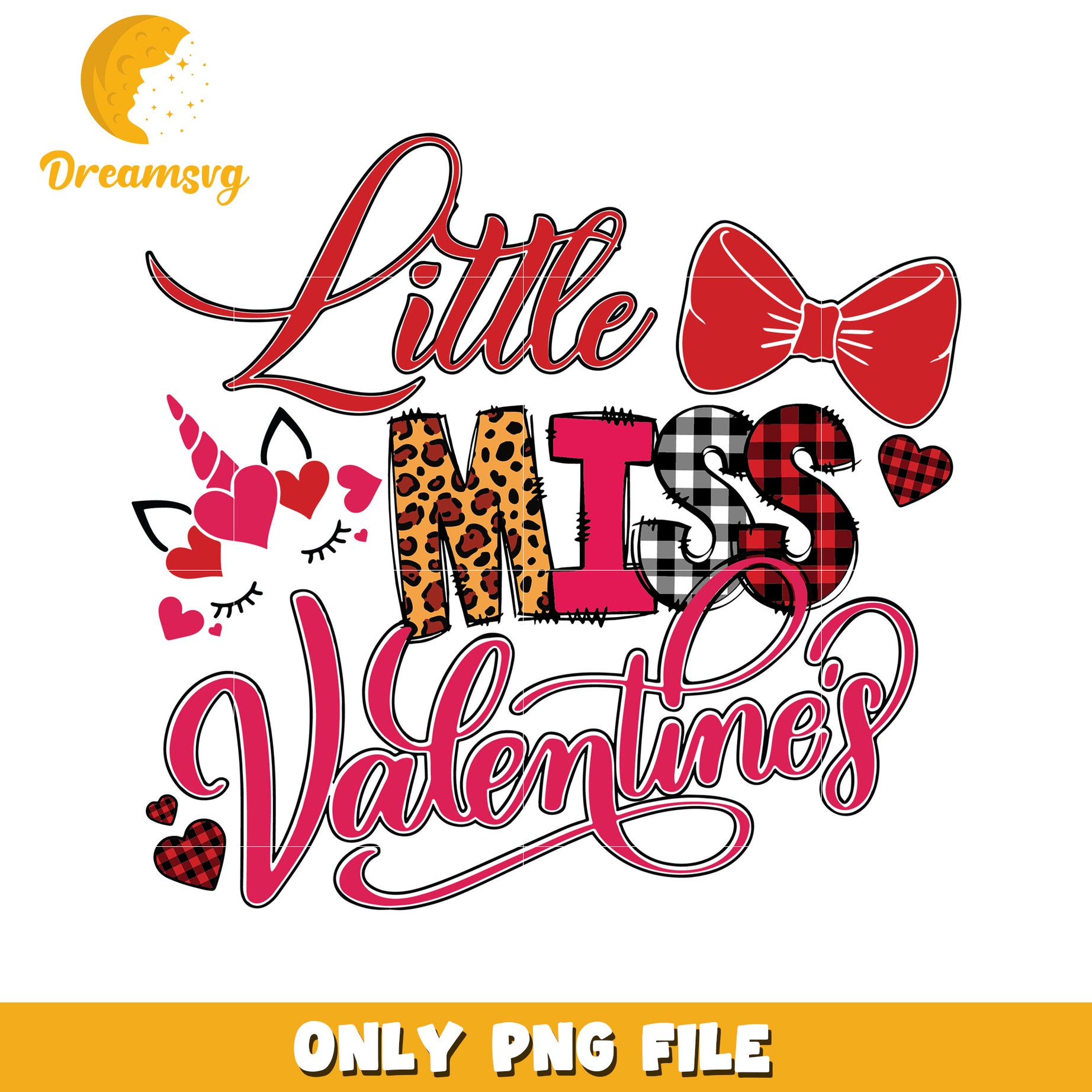 Little Miss Valentines PNG Design