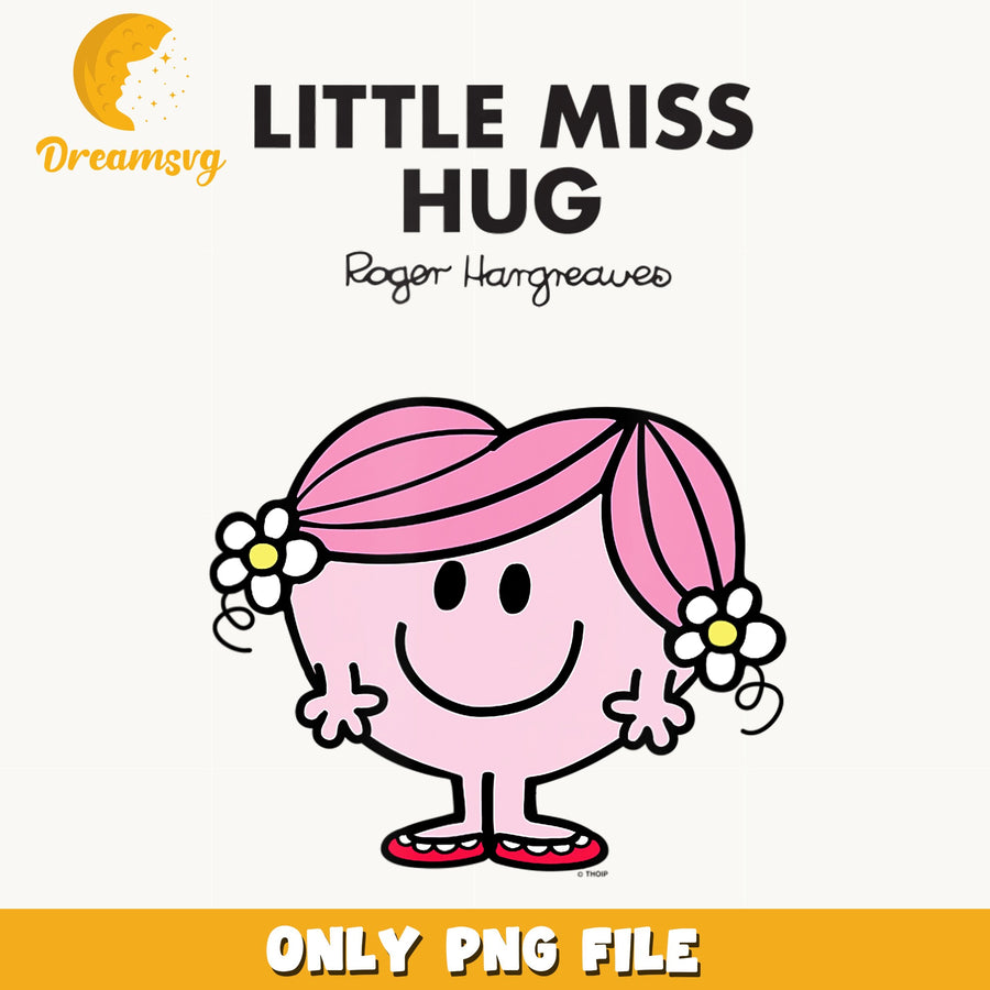 Little Miss Hug PNG, Mr Men Roger Hargreaves, Pink Girl PNG