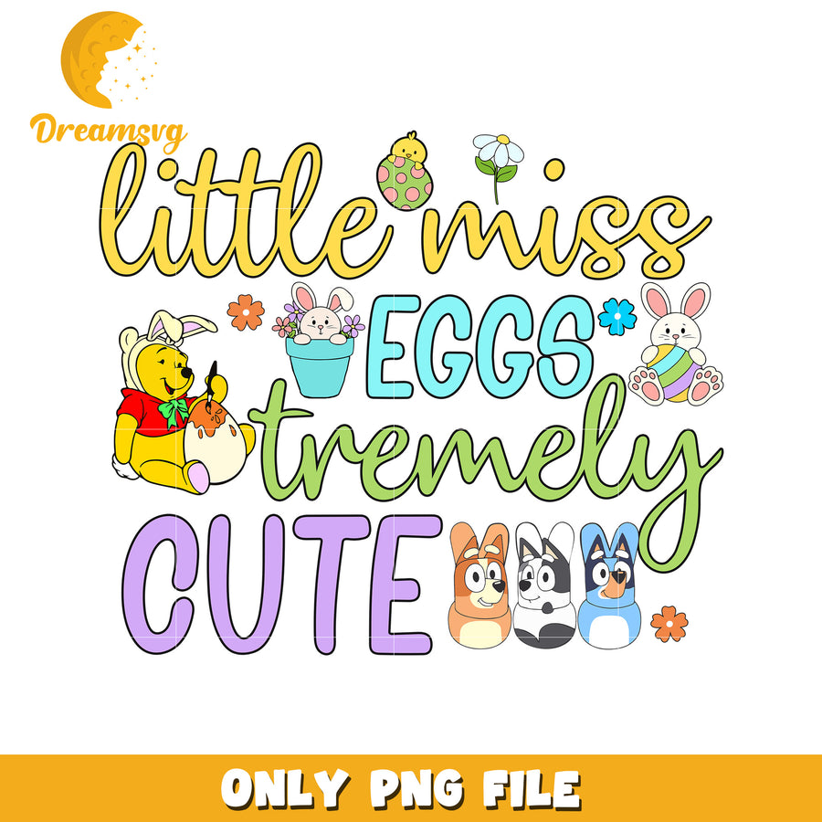 Little miss eggs tremely cute png, easter egg png, winni ethe pooh png