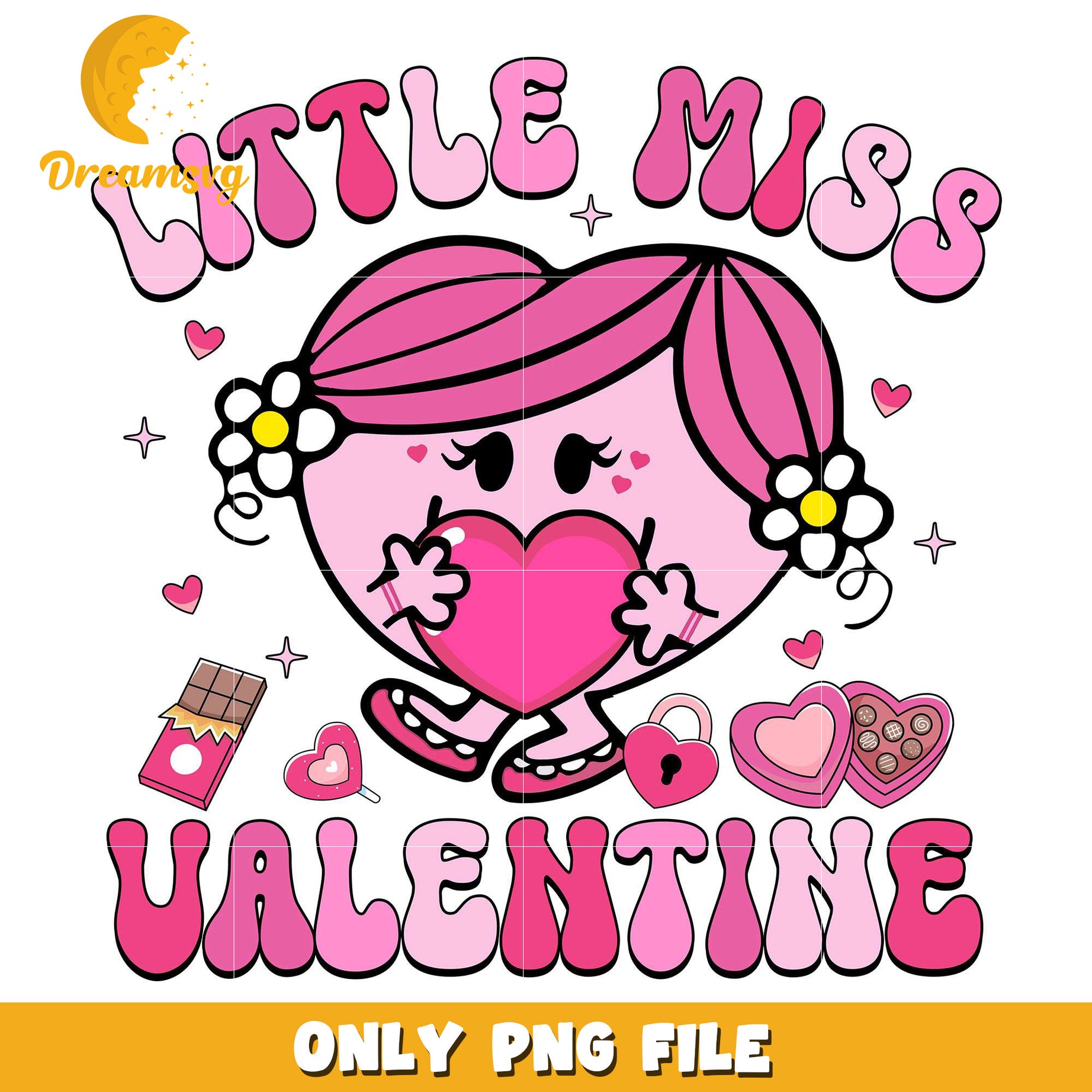 Little miss valentine cute heart png, valentine hearts png