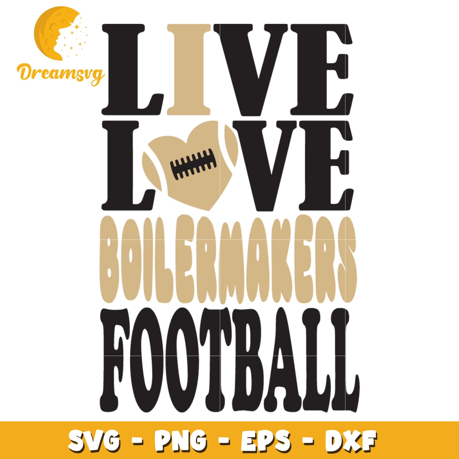 Live Love Boilermakers Football SVG