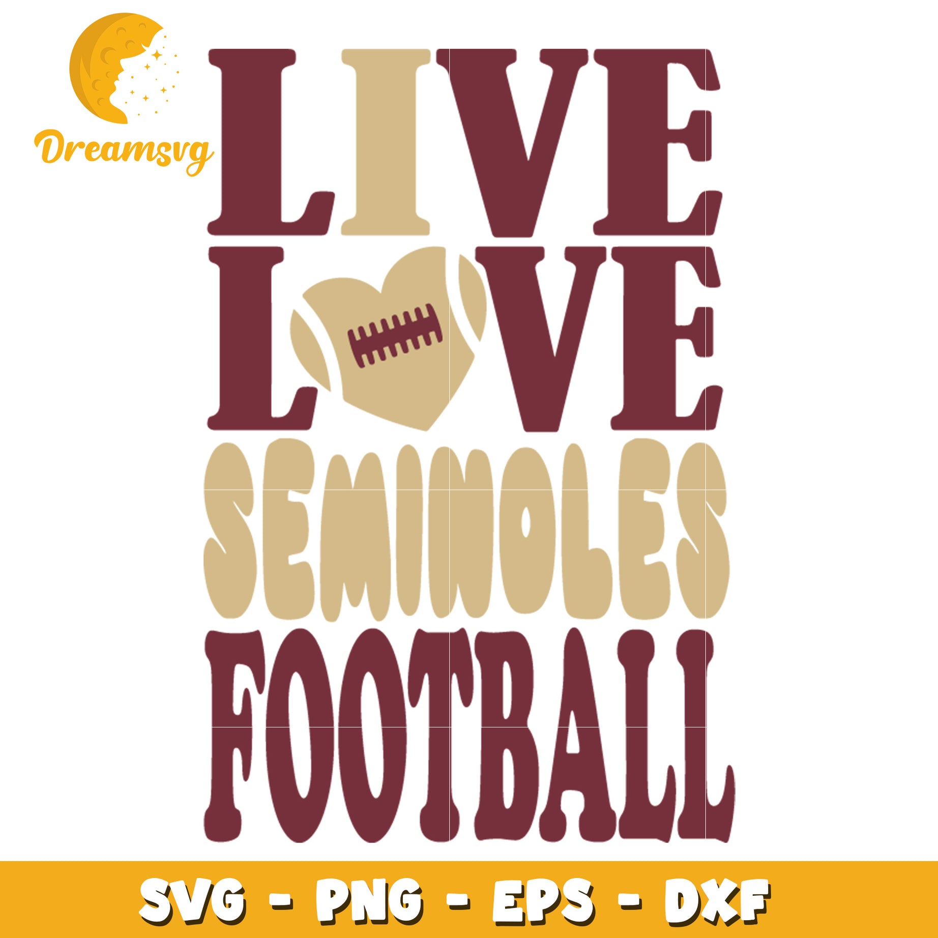 Live Love Seminoles Football SVG