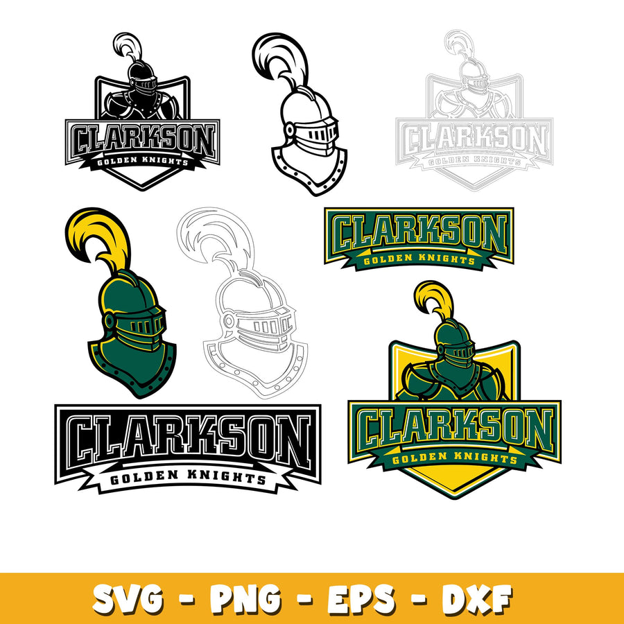Clarkson Golden Knights Bundle svg, Clarkson Golden Knights logo svg, ncaa svg 