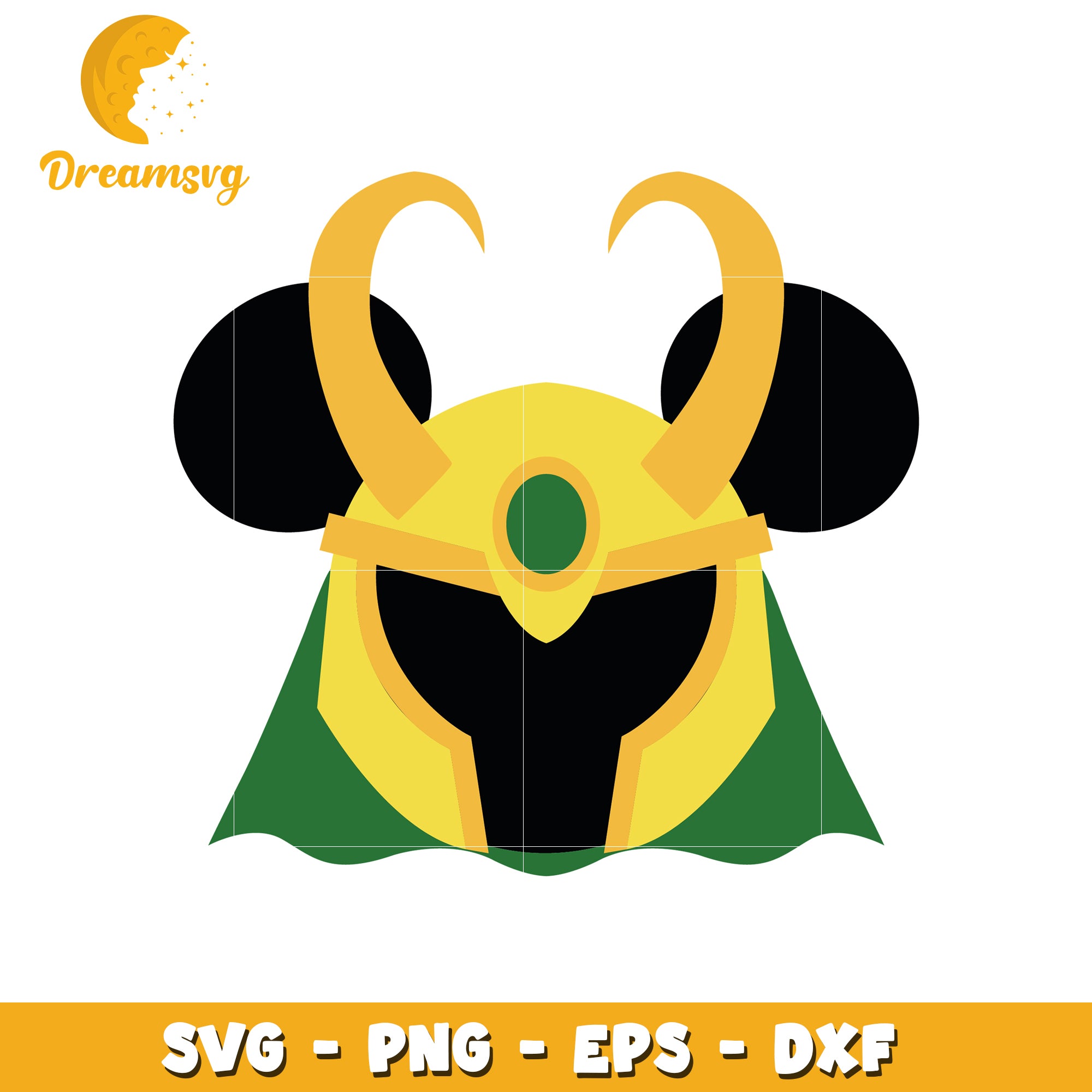 Loki Mickey Mouse Ears SVG Cut File