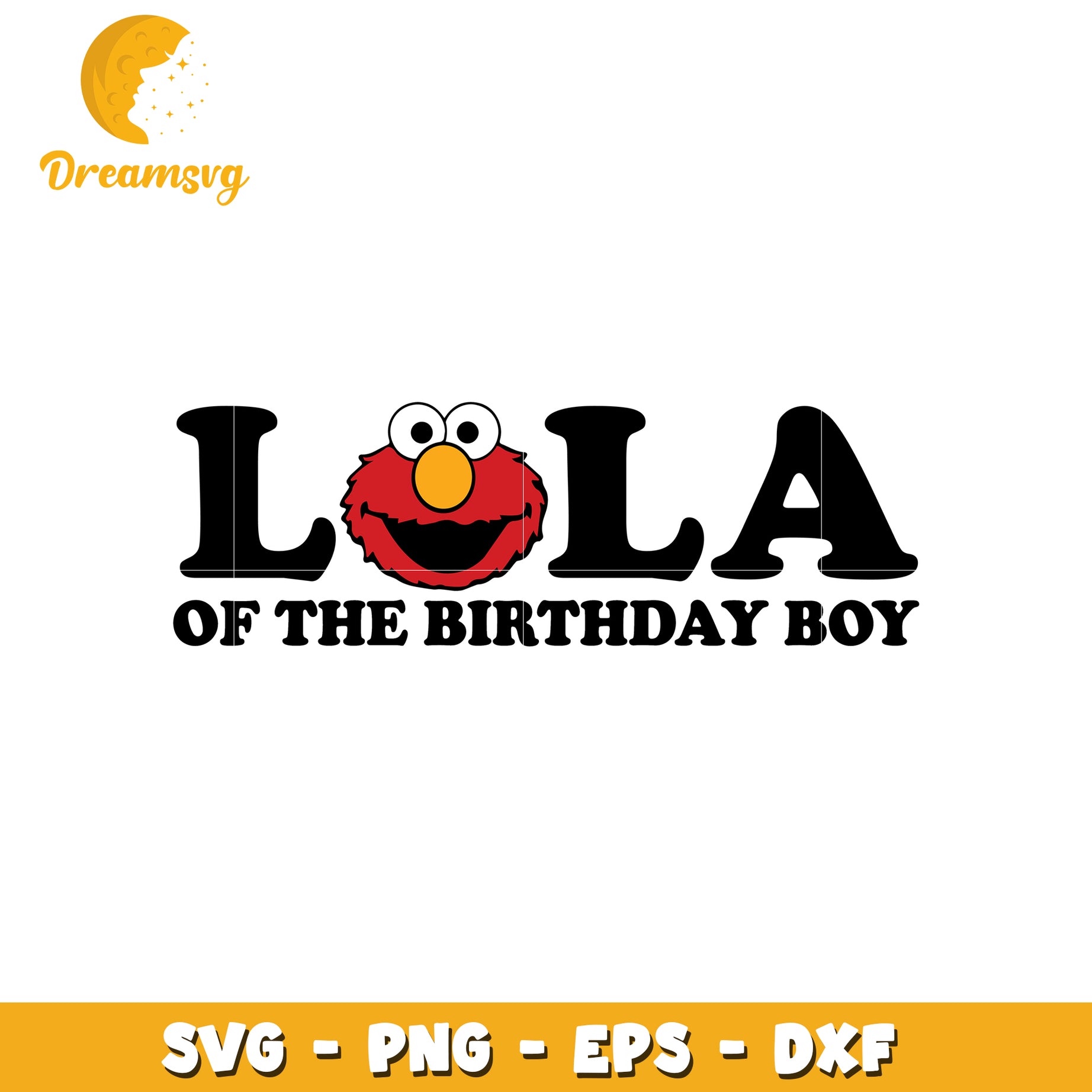 Lola Birthday Boy Elmo SVG PNG EPS DXF