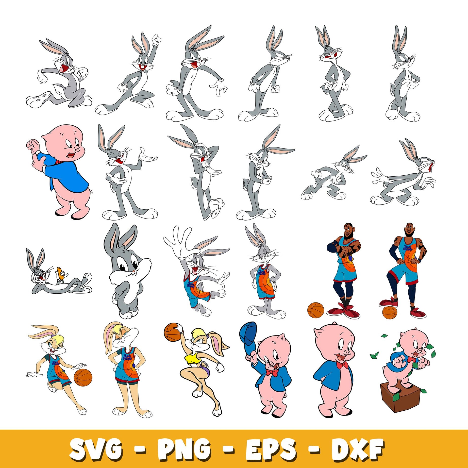 Looney tunes bugs bunny svg, Looney tunes  bundle svg, cartoon svg 