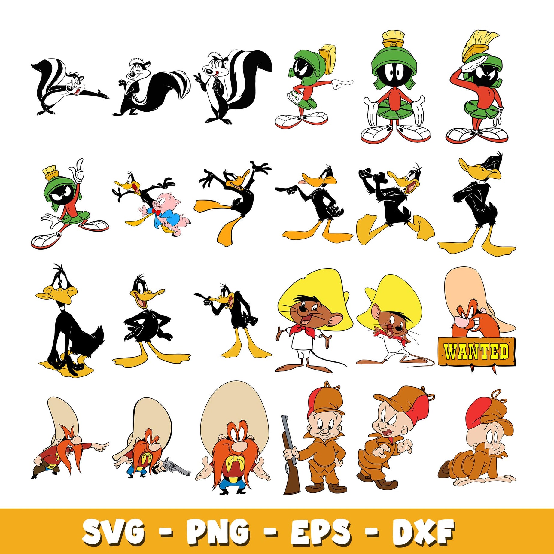 Bugs Bunny cartoon members  svg, Looney tune bundle svg, cartoon svg