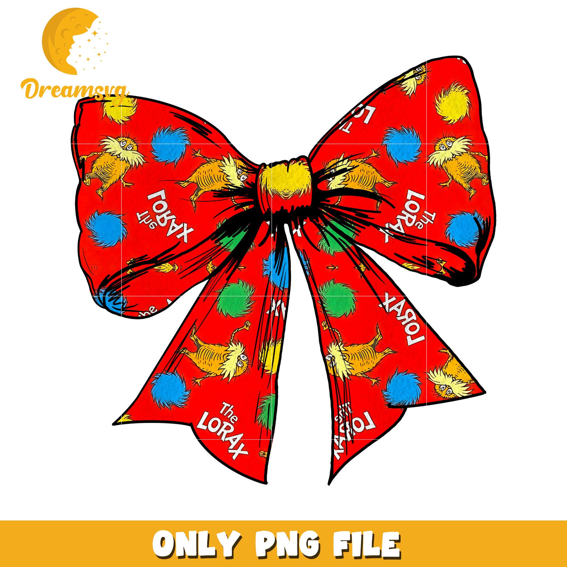 Lorax Bow PNG Clipart for Crafts