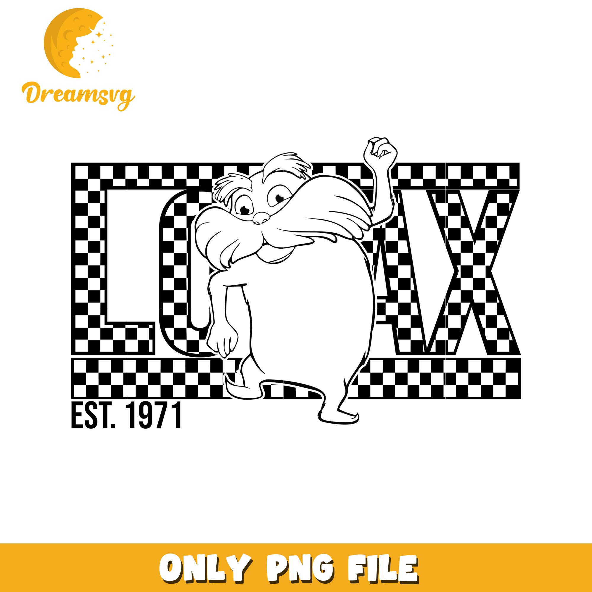 Lorax PNG Clipart Vintage Design for Creative Projects