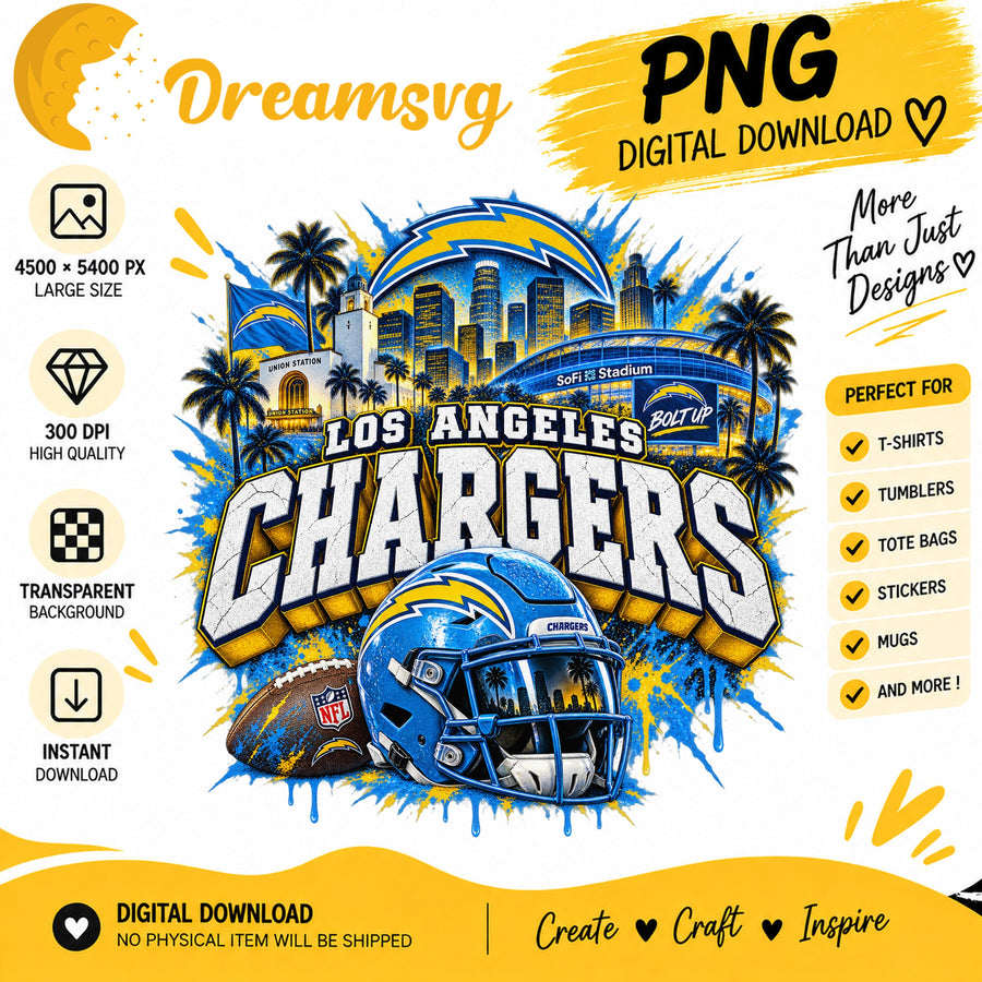 Los Angeles Chargers Stadium Skyline Football Helmet PNG
