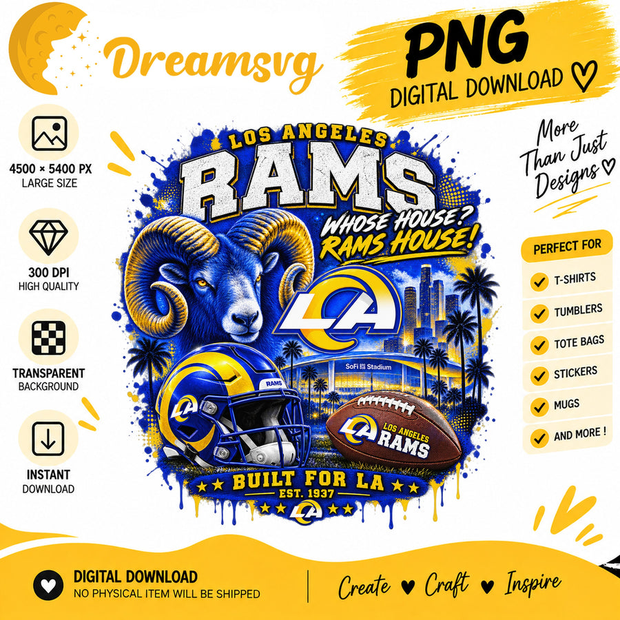 Los Angeles Rams Whose House Rams House NFL Football PNG