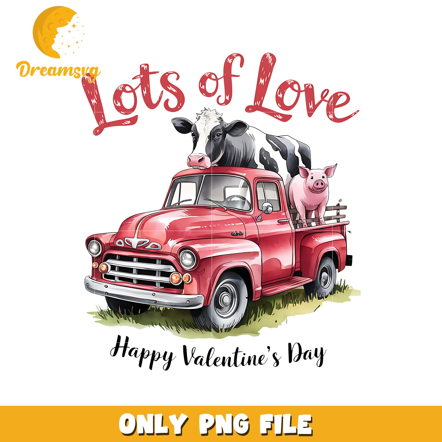 Lots of love happy valentine's day png, valentine farm png