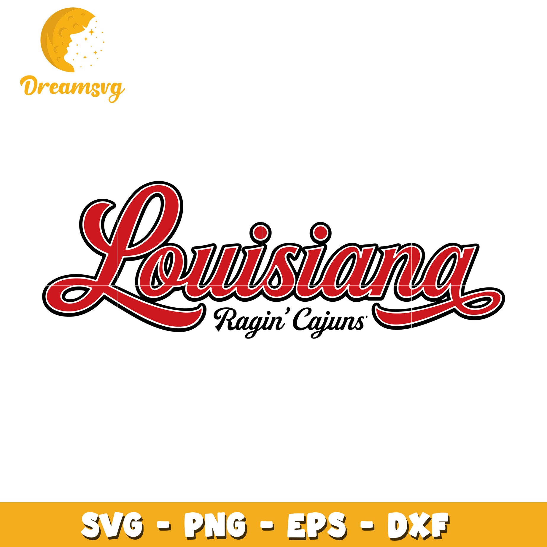 Louisiana Ragin Cajuns SVG Design for Creative Projects – DreamSVG Store