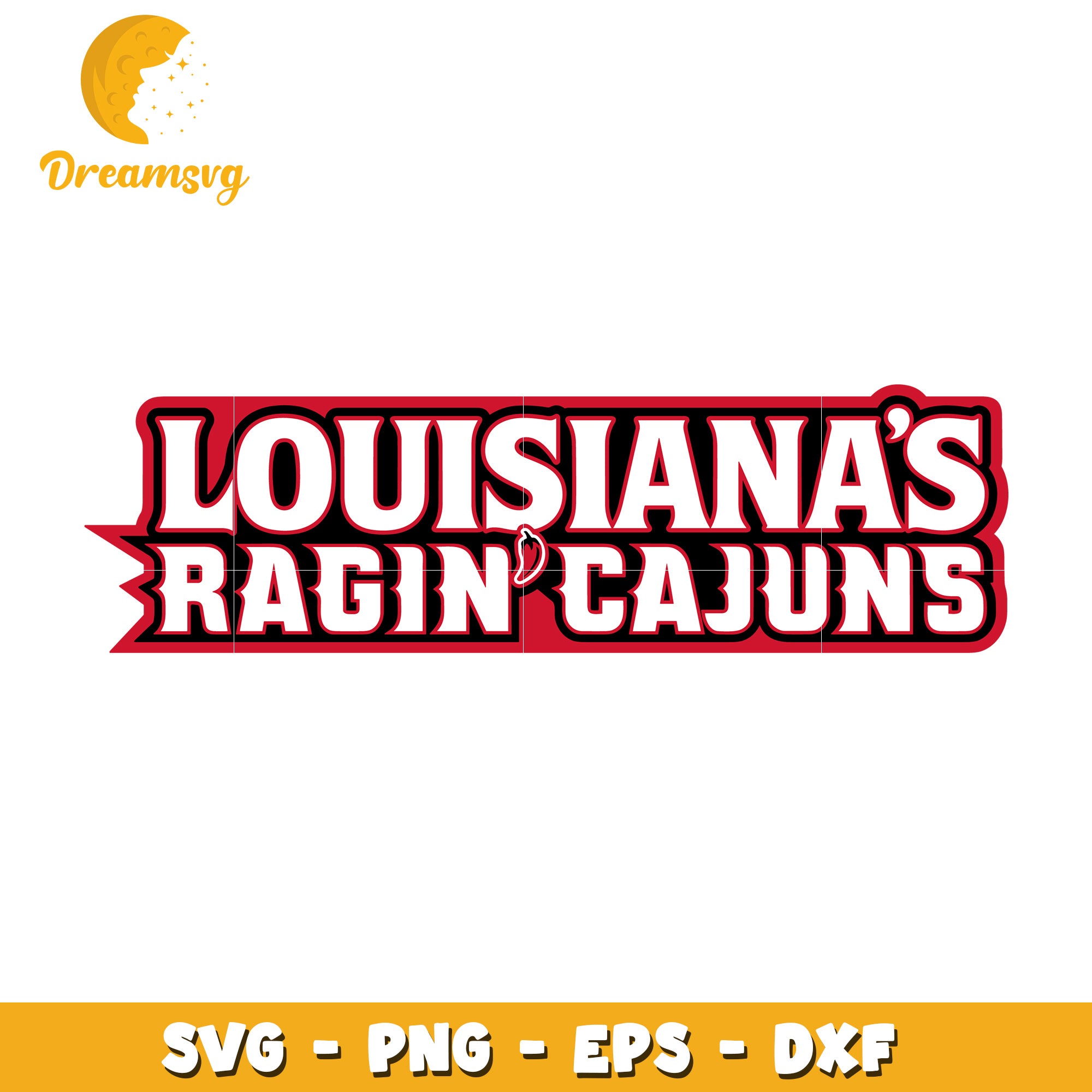Louisiana Ragin Cajuns SVG Design for Sports Fans and Crafting ...