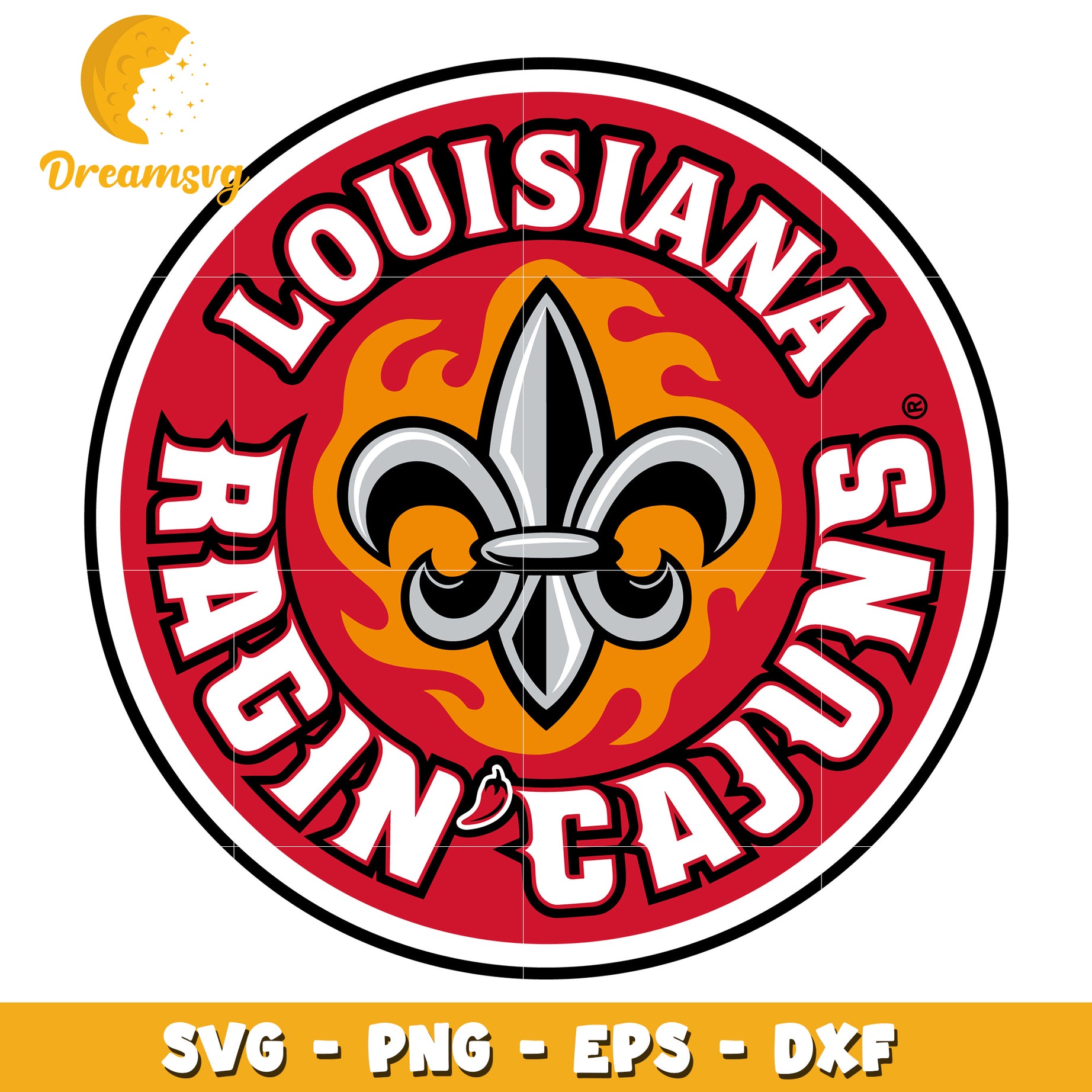 Louisiana Ragin Cajuns SVG Design for Sports Fans and Crafts