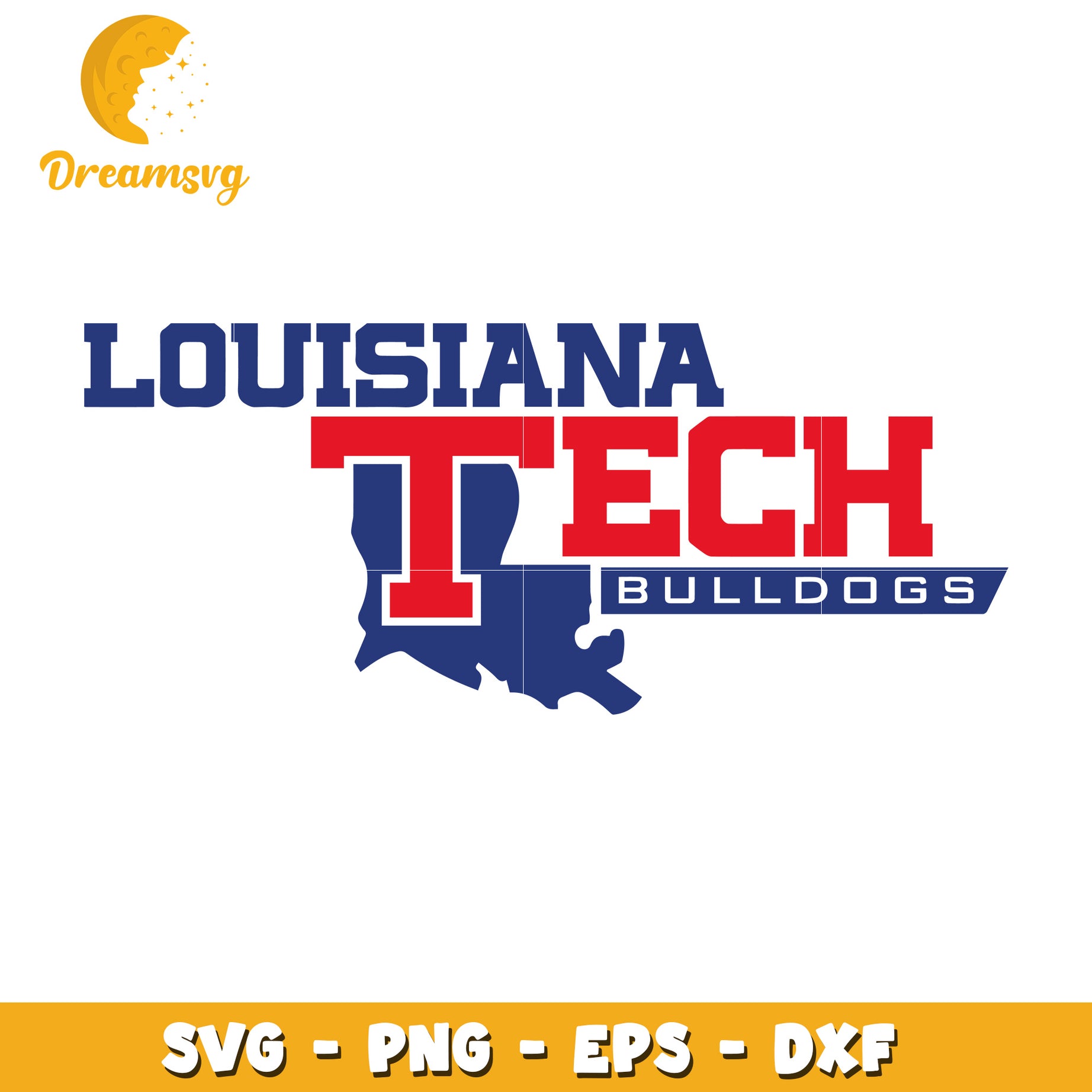 Louisiana Tech Bulldogs SVG Digital Download for Crafts and Design