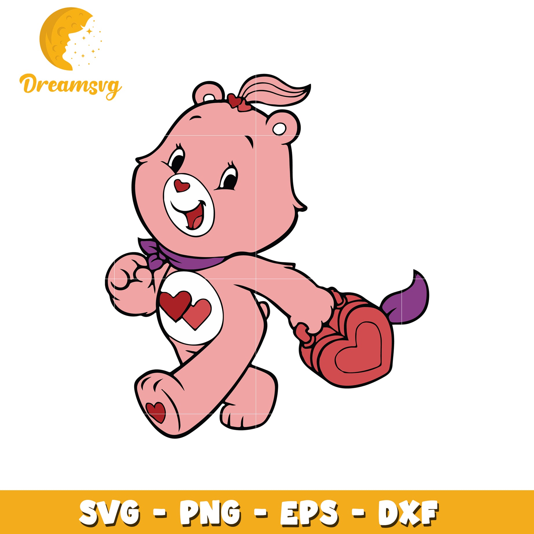 Love-a-Lot Bear SVG Cut File