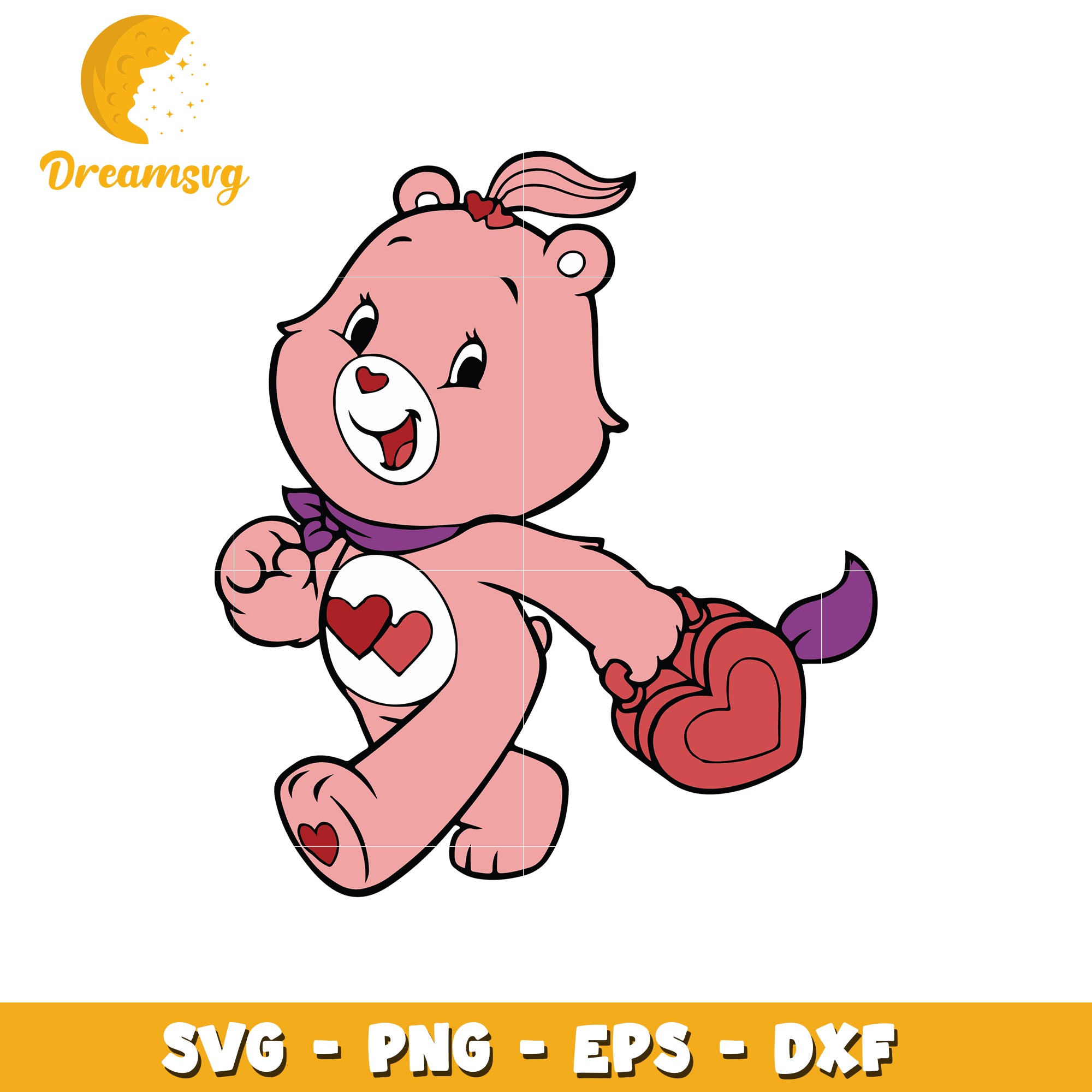 Love-a-Lot Bear SVG Cut File