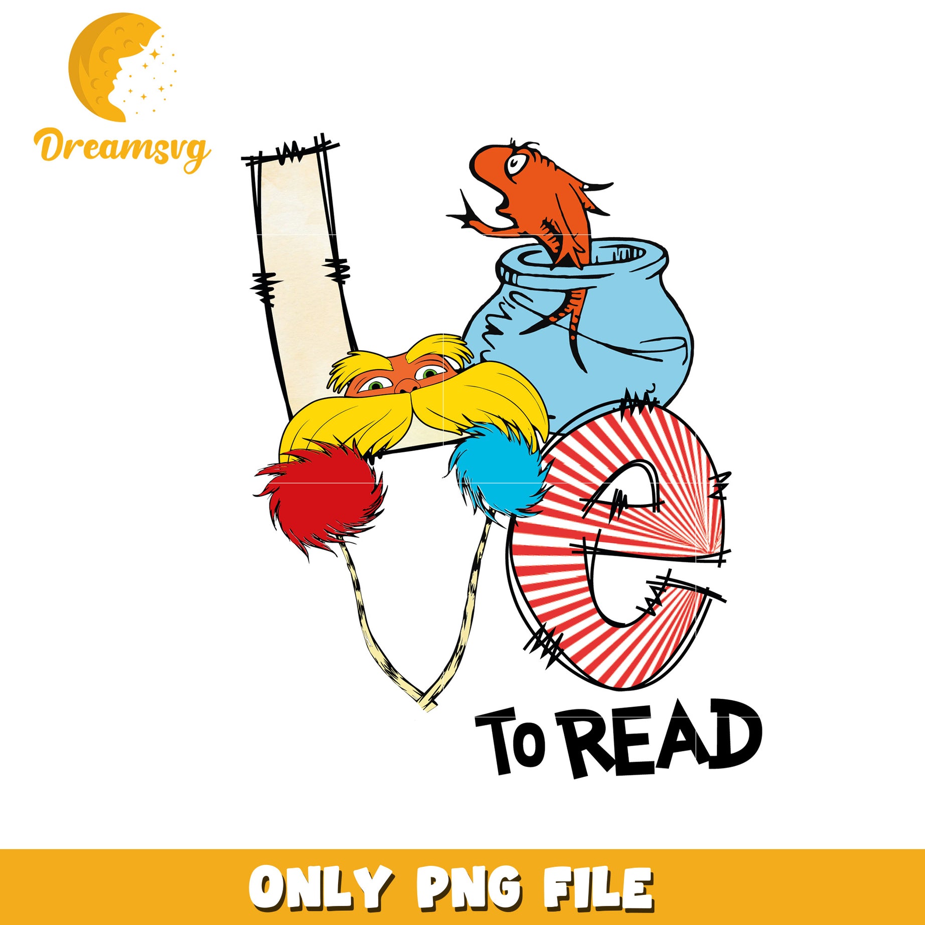 The lorax love to read png
