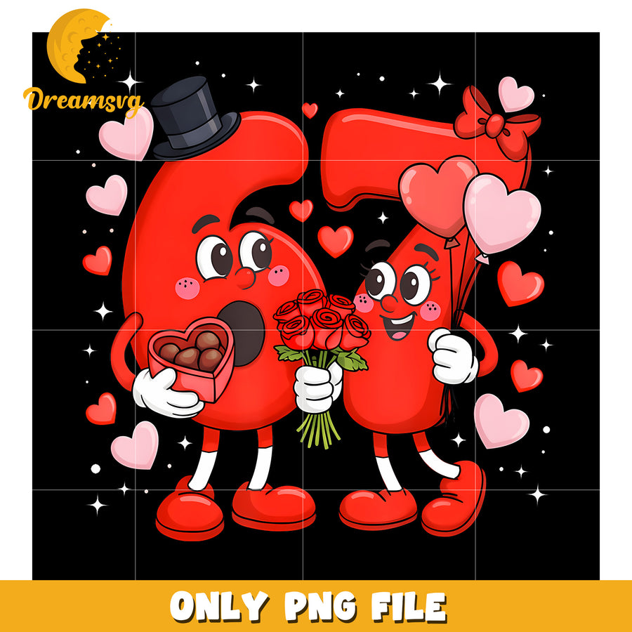 Love 67 design png, love meme png, meme core png