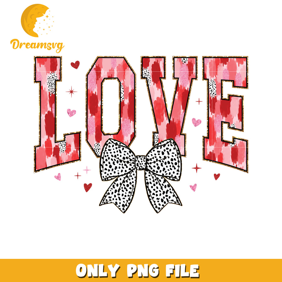 Love Bow PNG Graphic for Valentines Day Decor