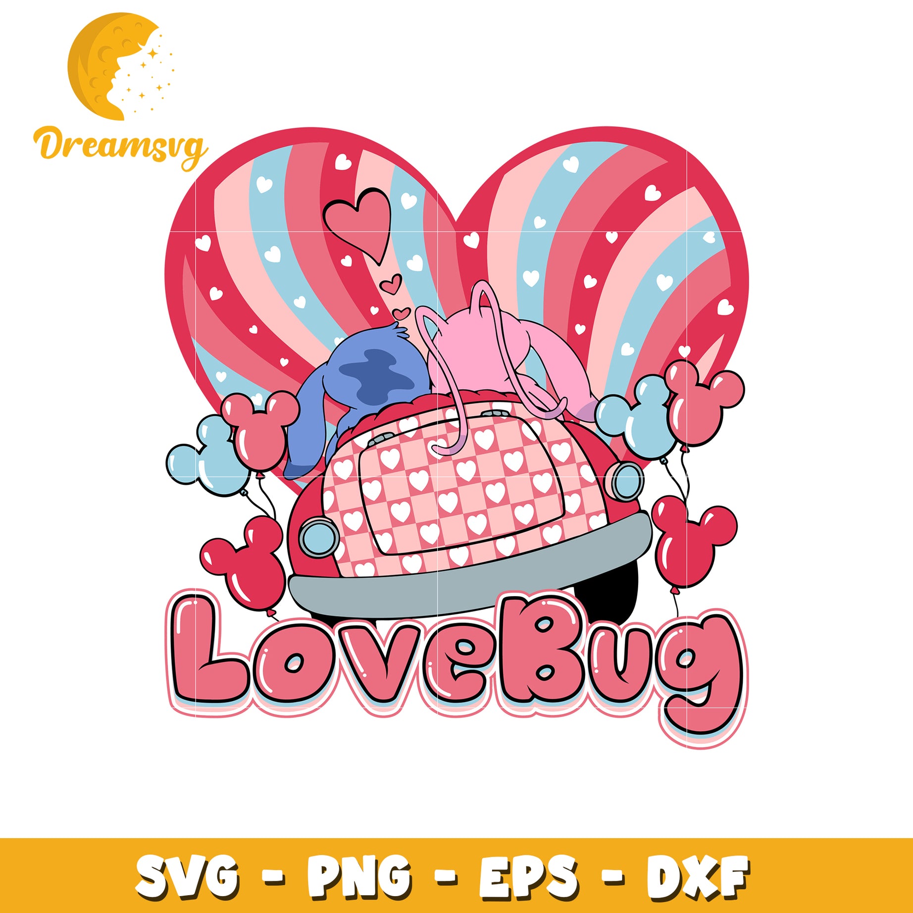 LoveBug Valentine SVG PNG EPS DXF