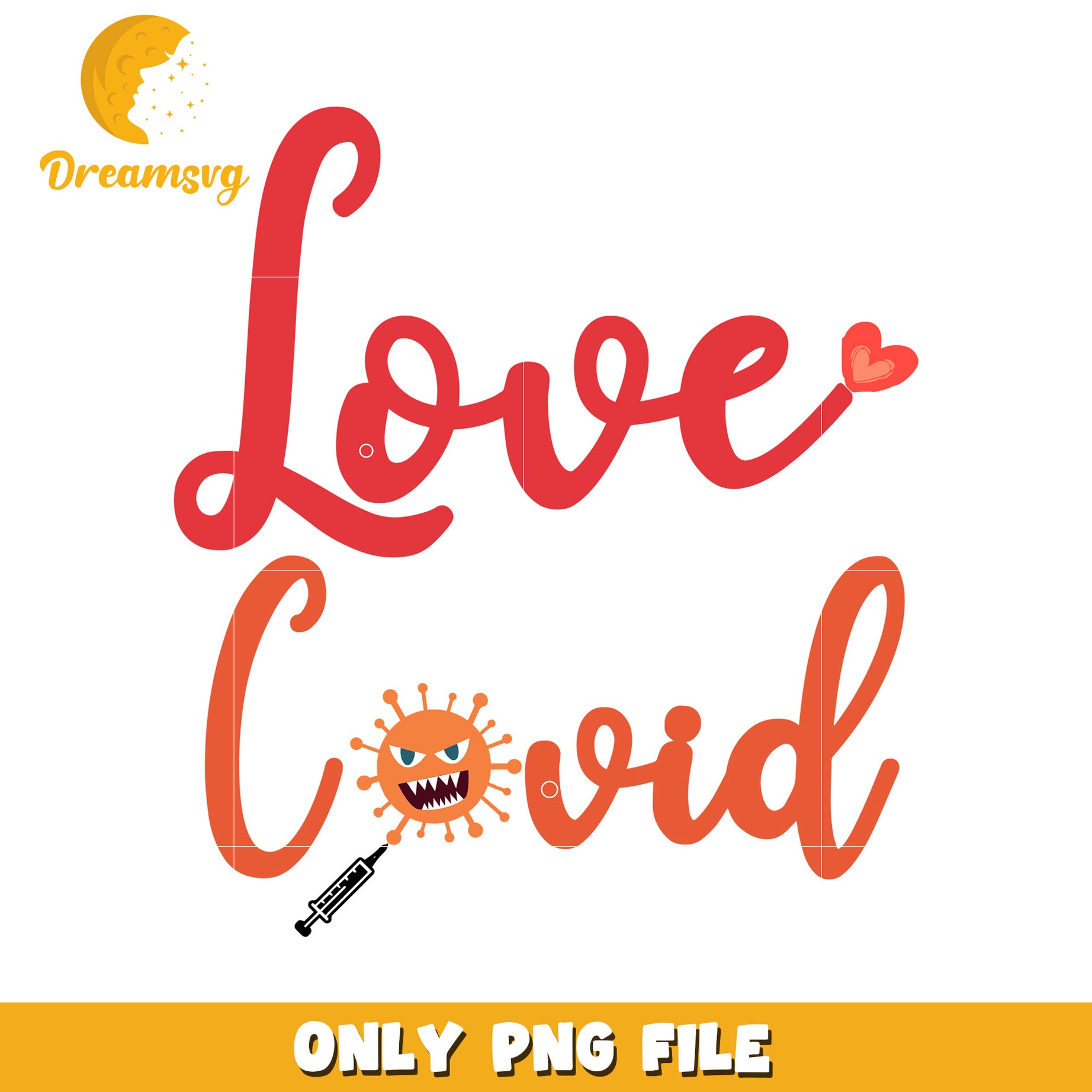 Love Covid PNG Graphic