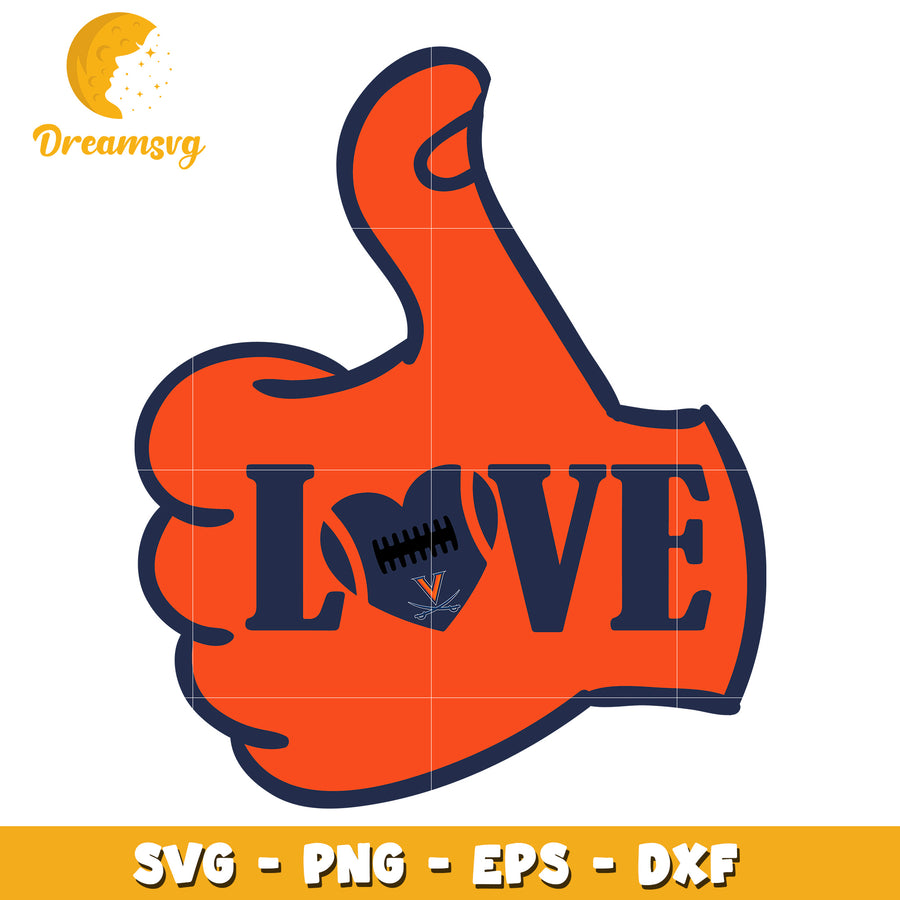 Love Football SVG Graphic for Sports Fans and Craft Projects