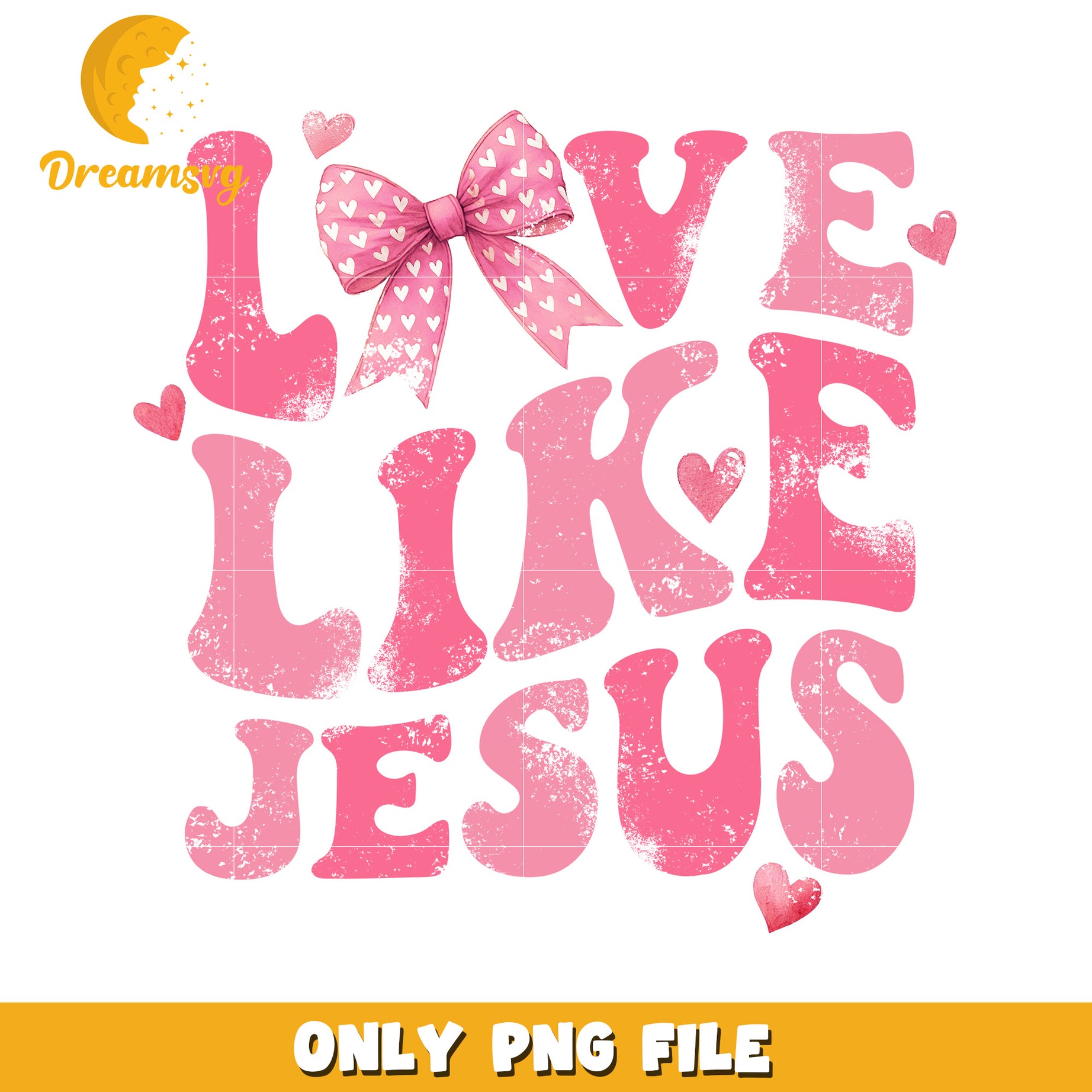 Love Like Jesus PNG Design for Faith and Inspiration