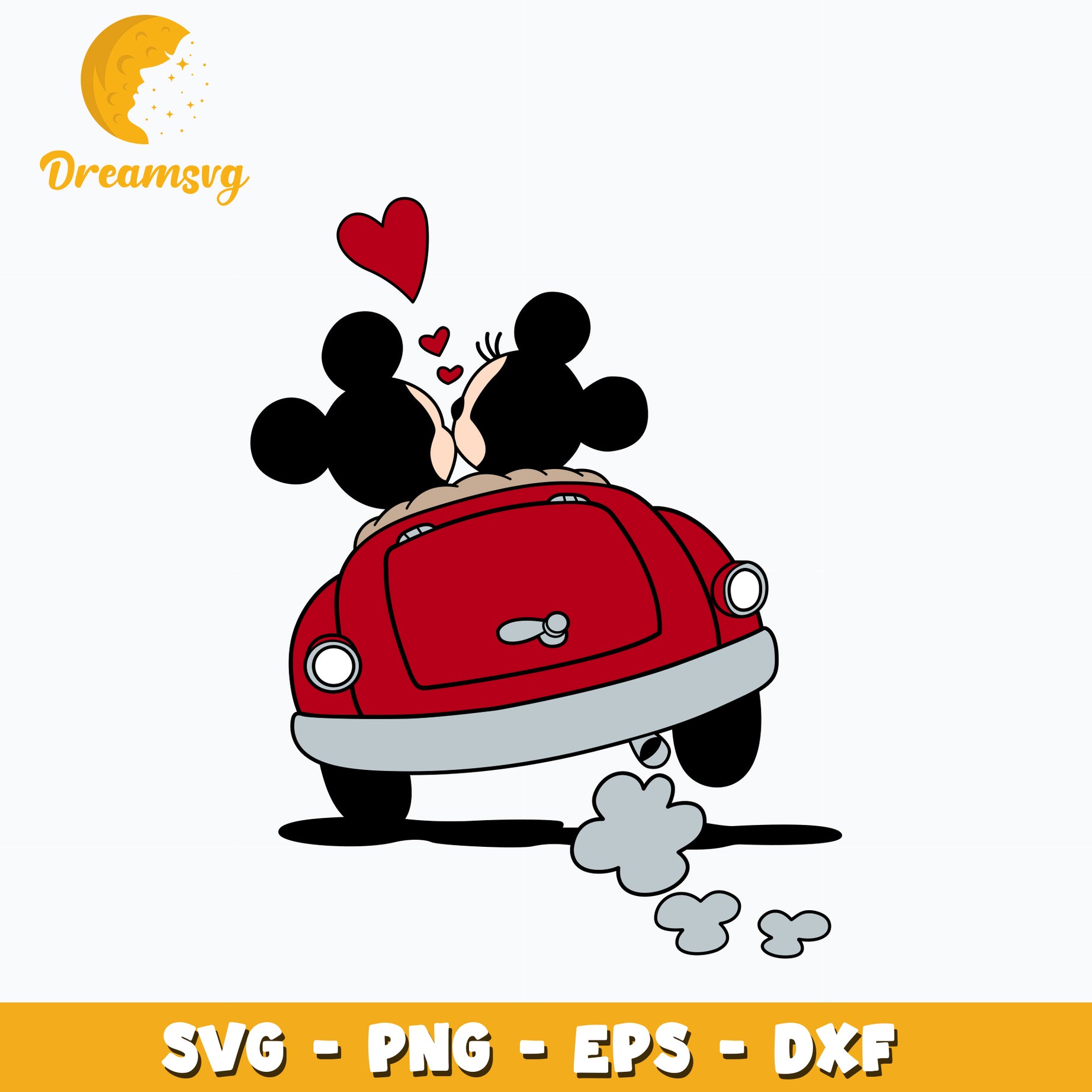 Love Mickey Minnie Car Svg
