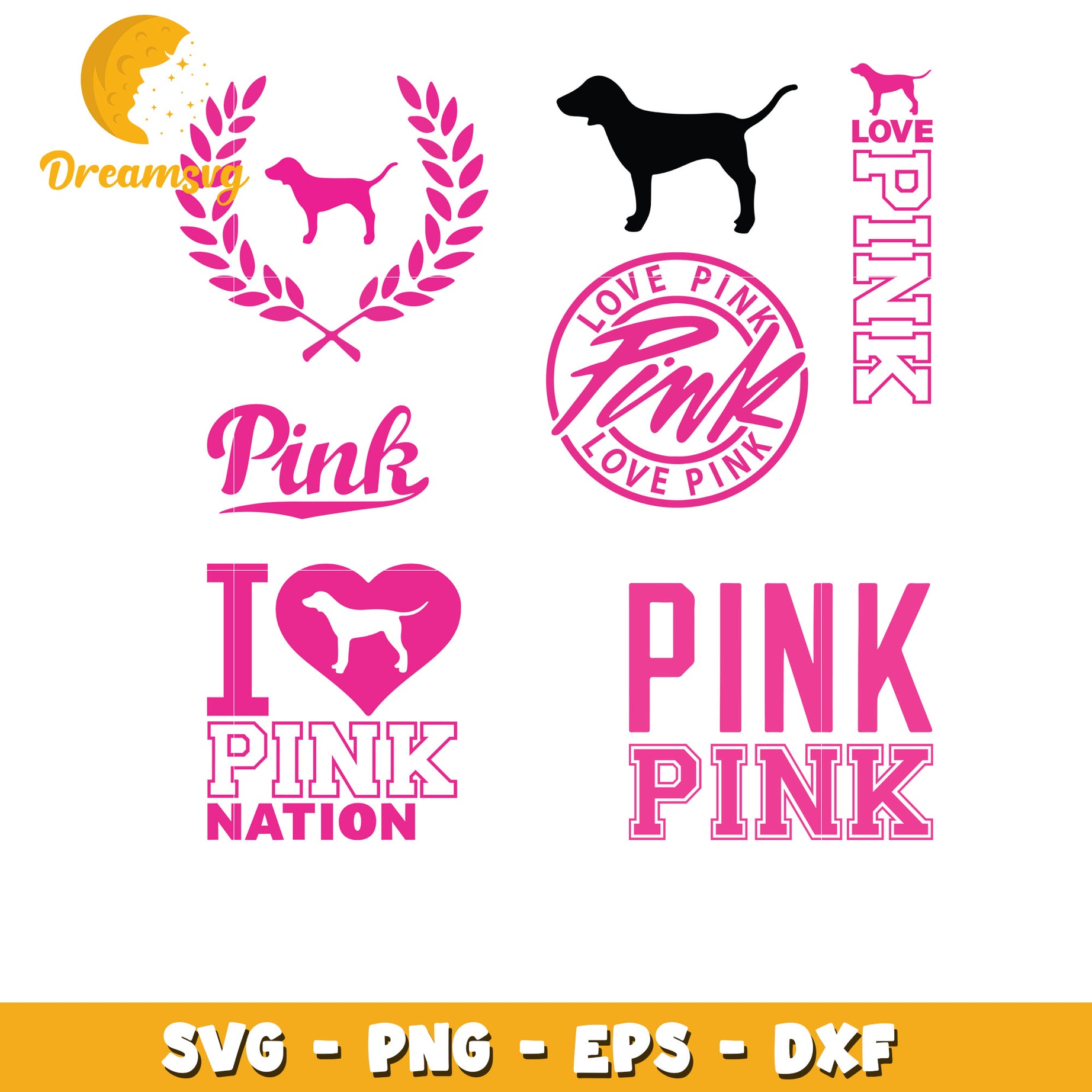 I love pink nation bundle Svg, logo pink svg,barbie svg