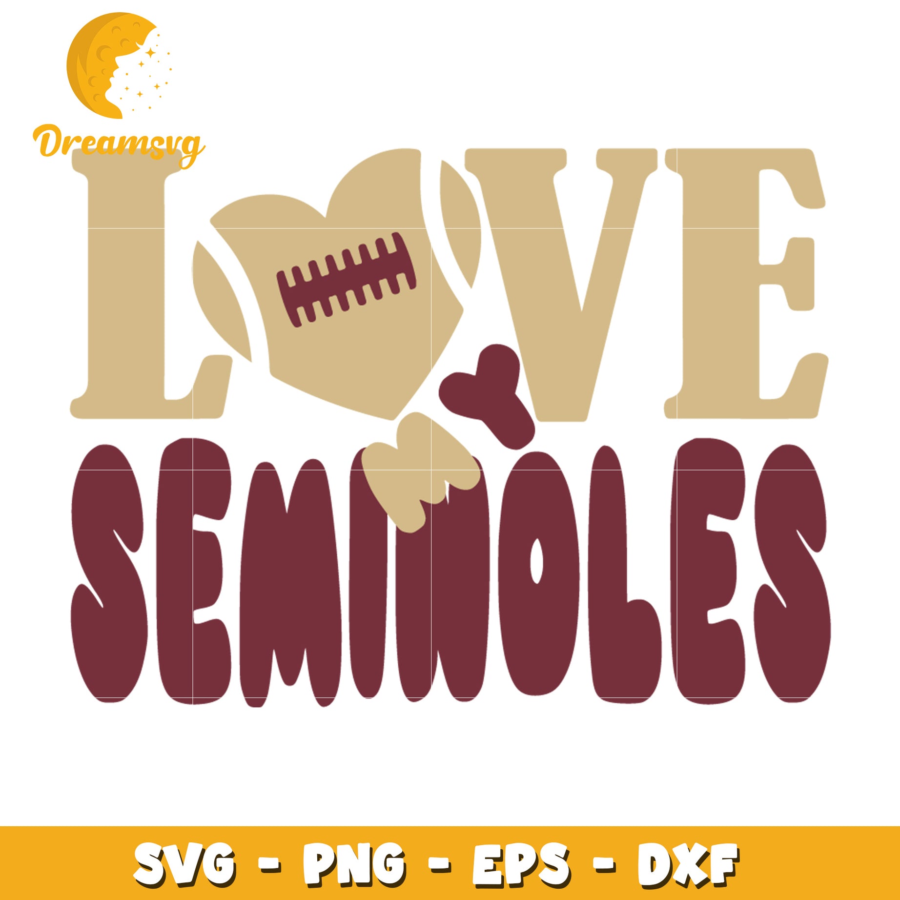 Love Seminoles Football SVG PNG EPS DXF