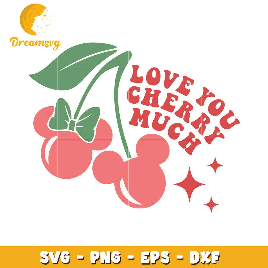 Love You Cherry Much SVG Cut File