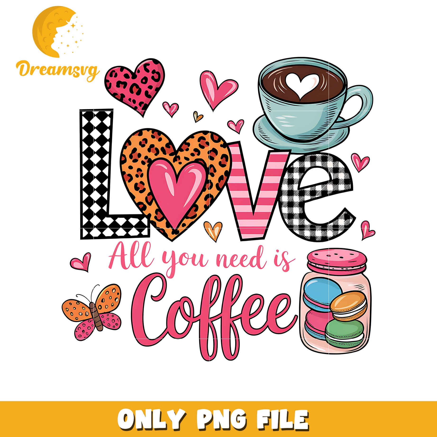 Love all you need is coffee png, coffee png, valentine png