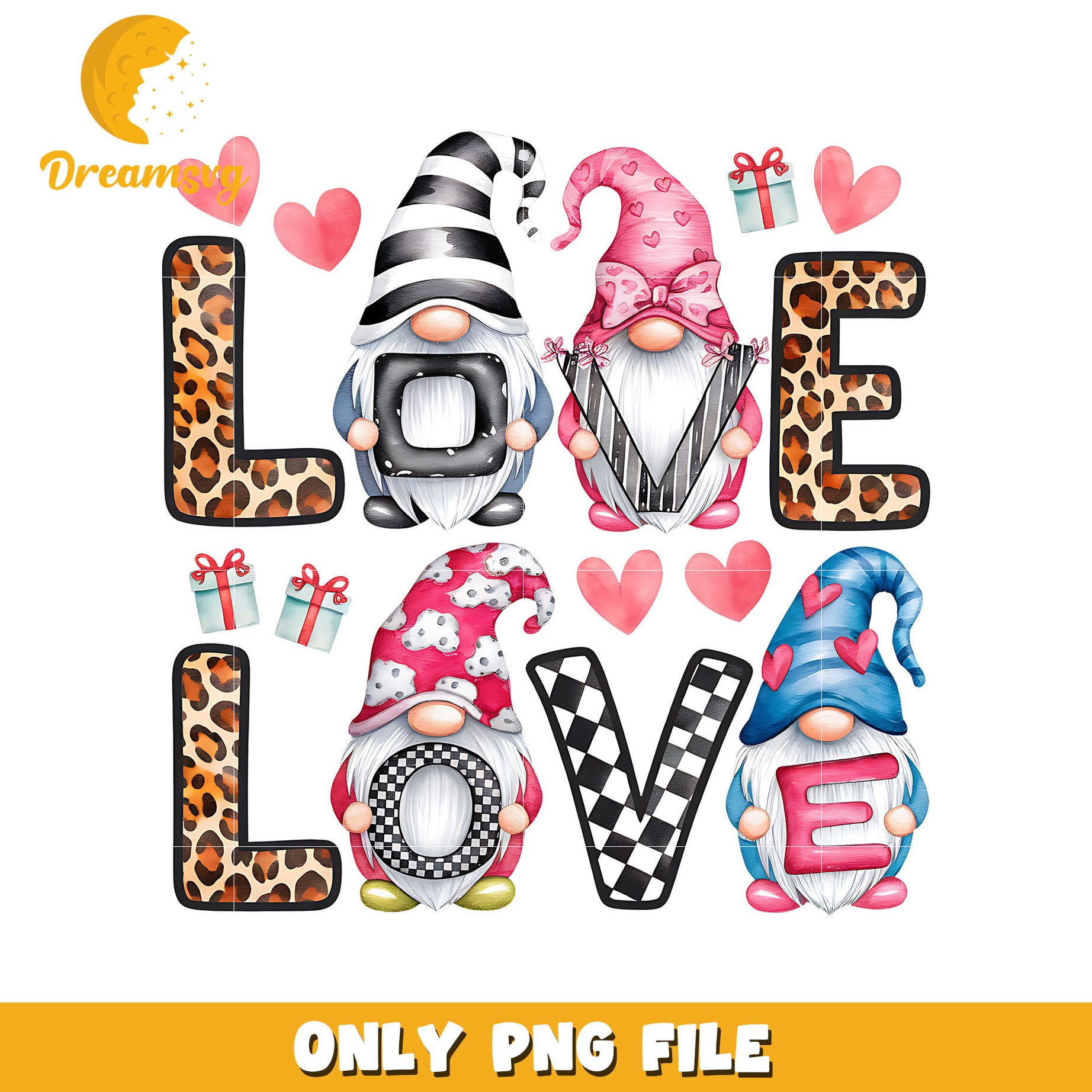 Love design gnome valentine png, love png, gnome png