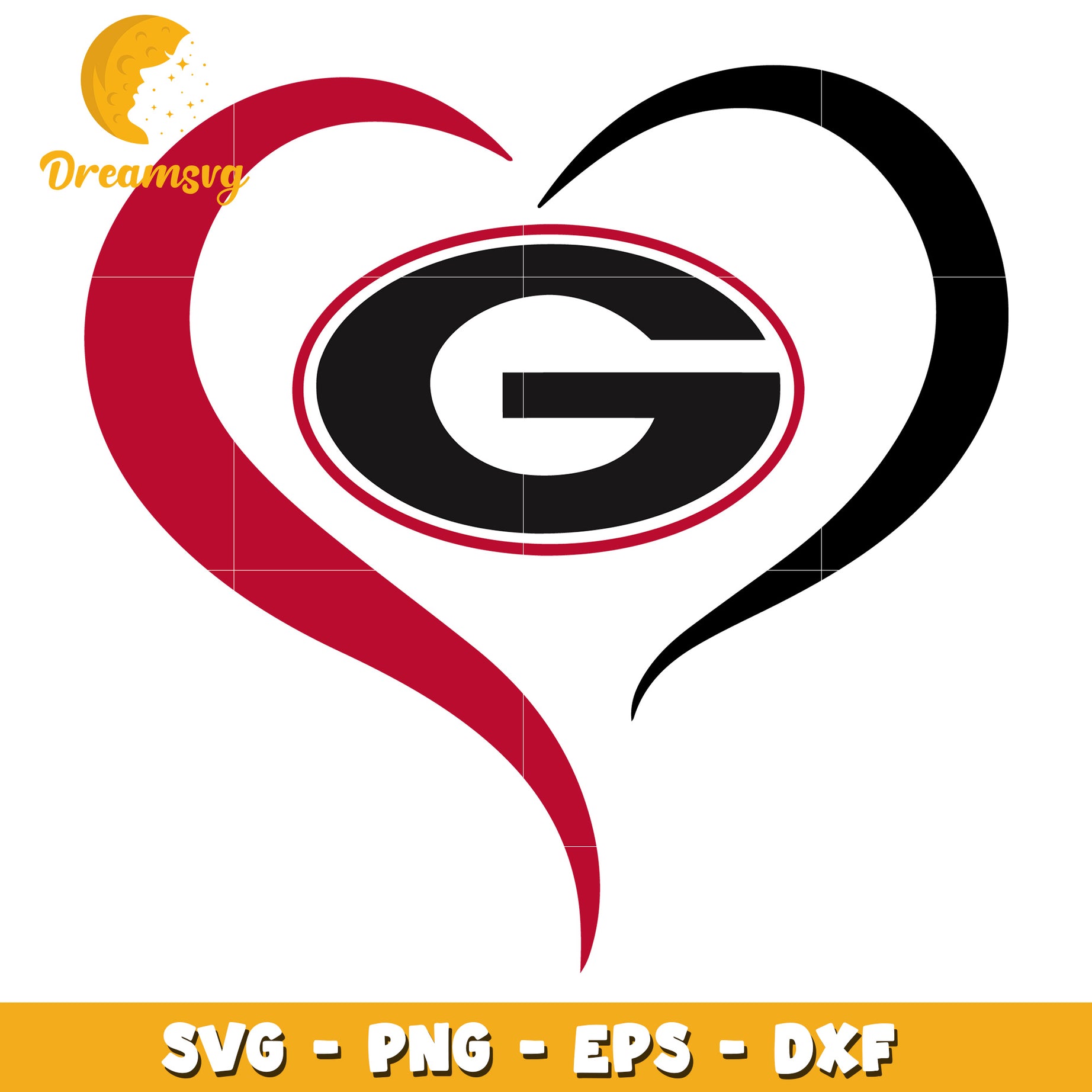 Love for Georgia SVG Design Heart Shaped Graphic File Download